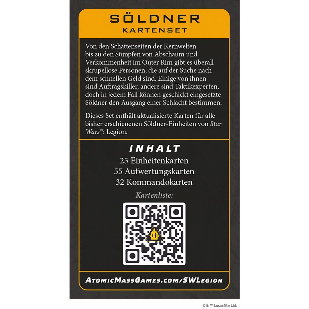 Atomic Mass Games Spielfigur Star Wars: Legion – Söldner Kartenset