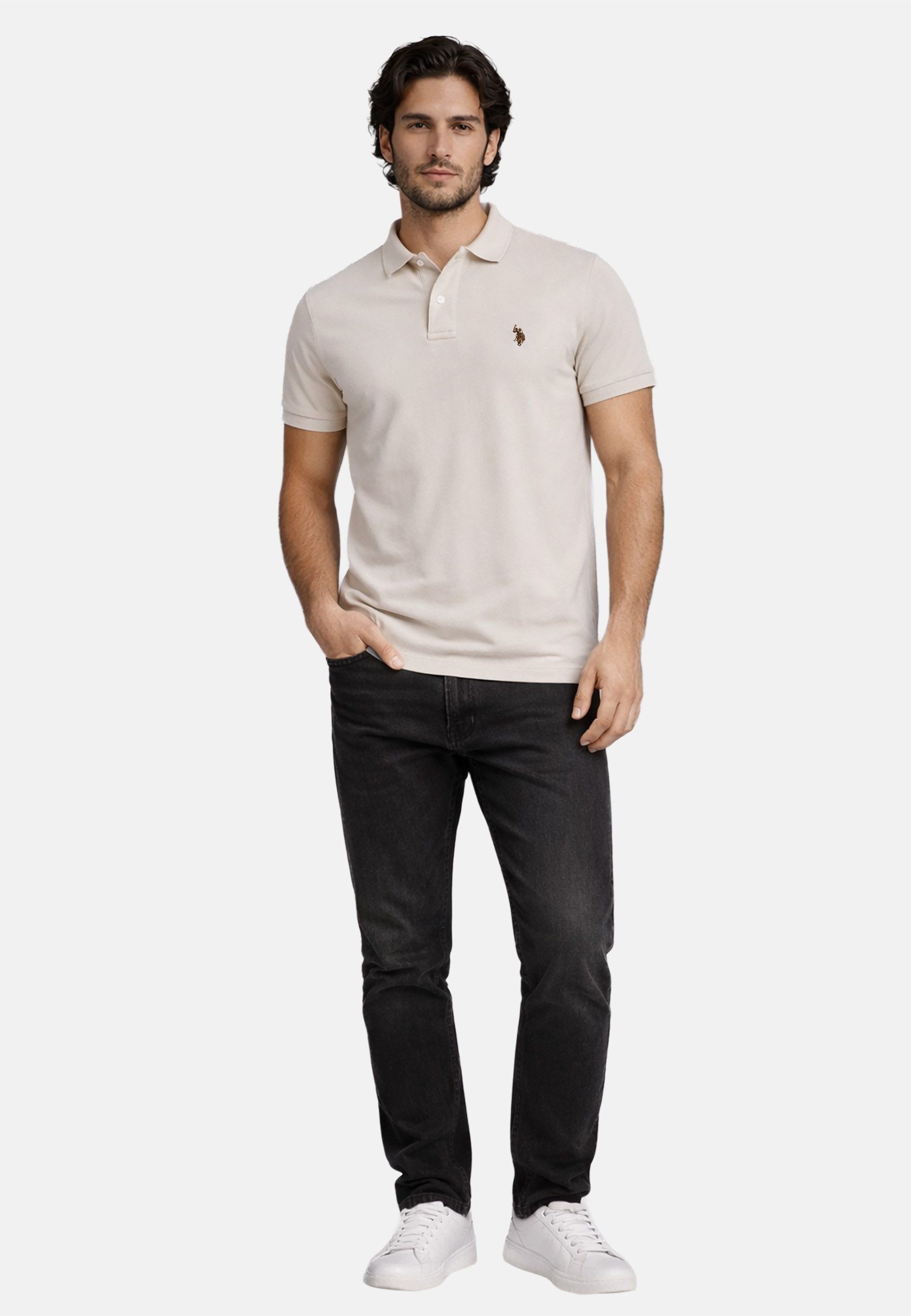 U.S. Polo Assn. Poloshirt USBrodyy – Herren Shirt aus Baumwolle mit Logo-Stickerei 100 % Baumwolle mit klassischem Polokragen und geradem Schnitt