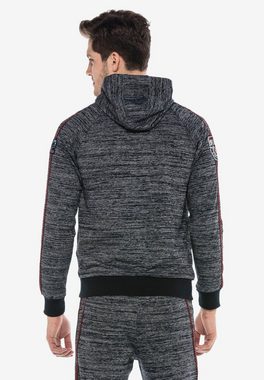 Cipo & Baxx Sweatjacke mit kontrastfarbenen Nähten