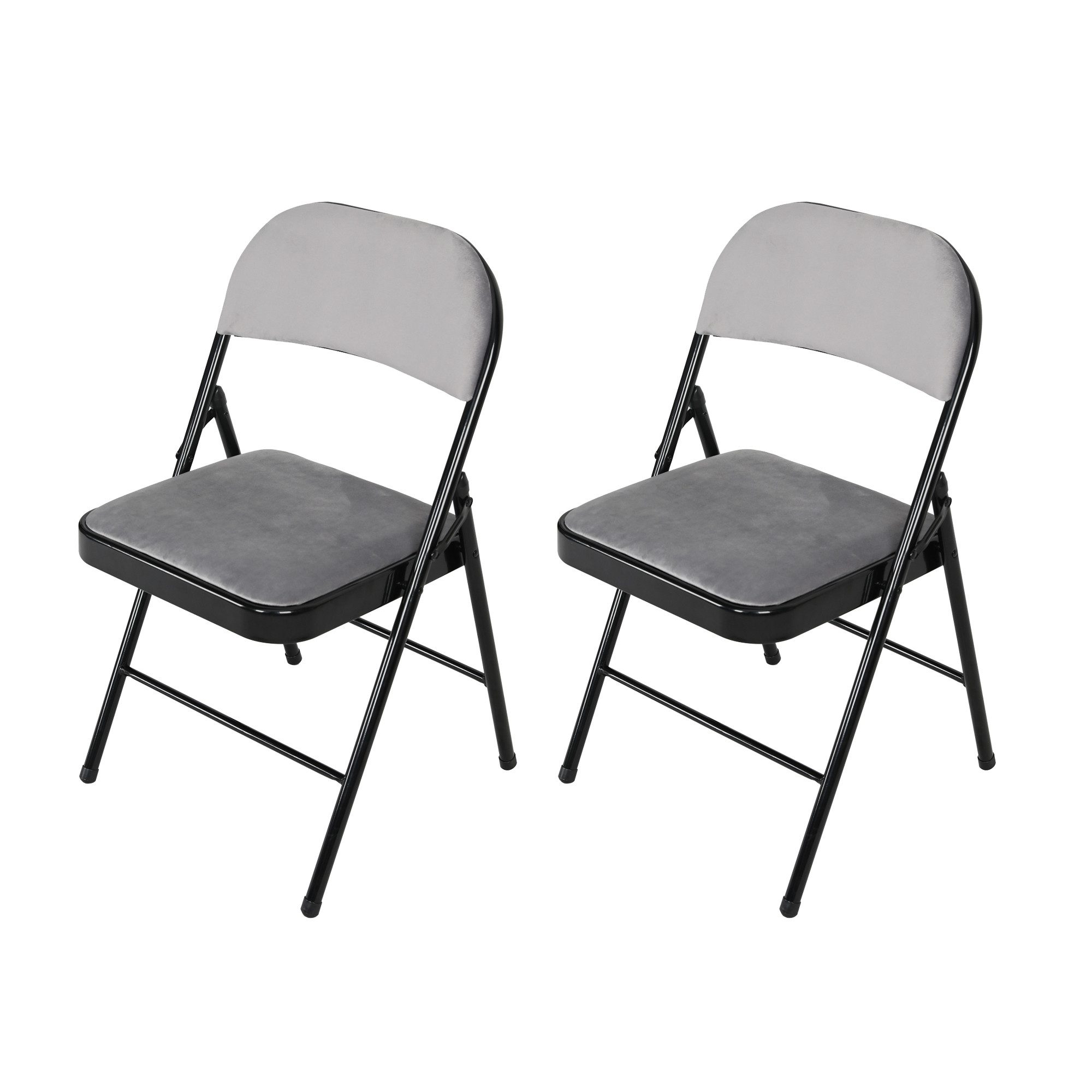 HTI-Living Klappstuhl Klappstuhl Wedigo Velvet Grau 2er-Set (Set, 2 St), Gä günstig online kaufen