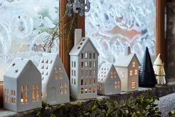 andas Teelichthalter »Skei, Weihnachtsdeko«, Keramik-Haus, Lichthaus, Weihnachtshaus