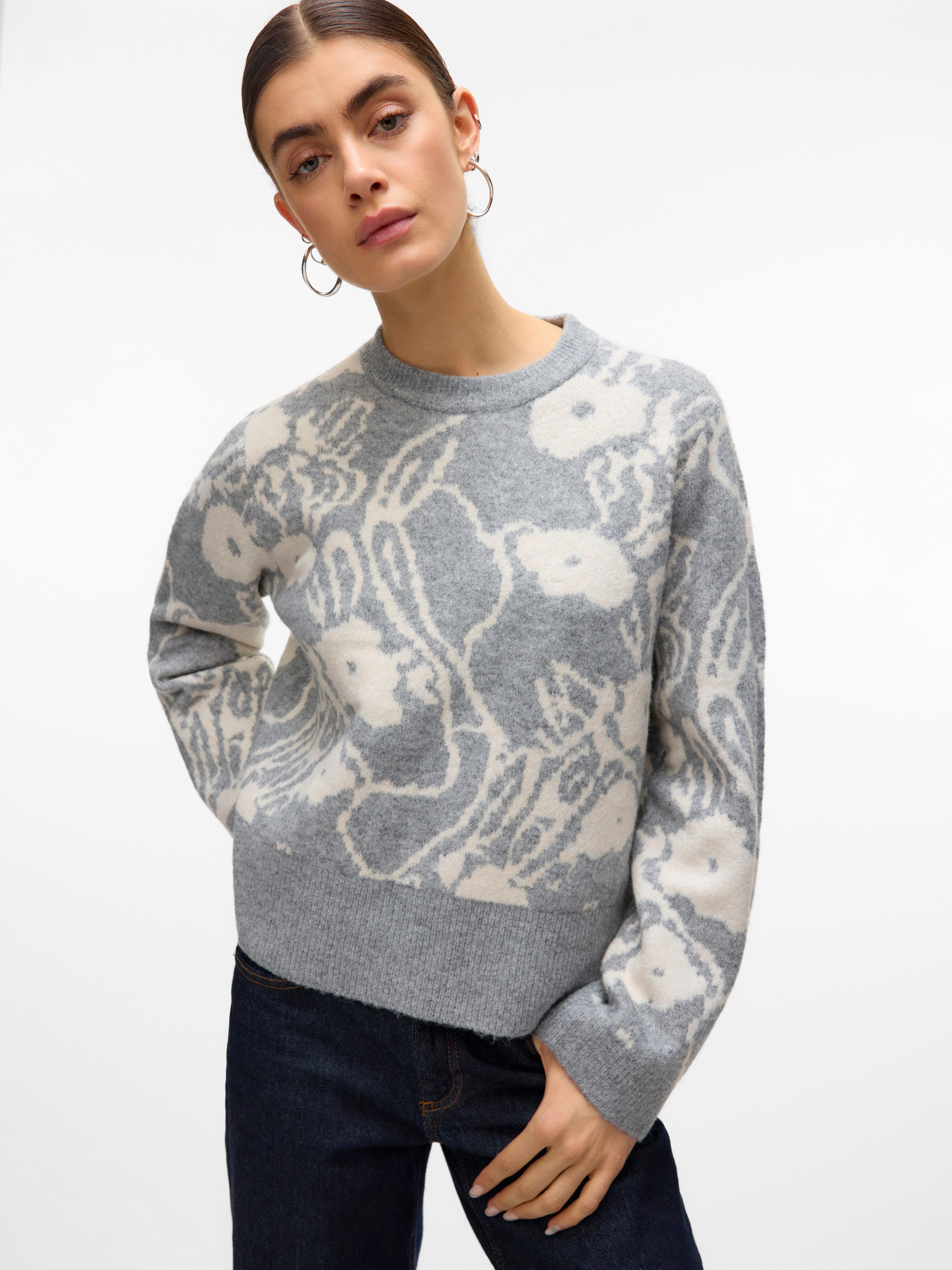 Vero Moda Strickpullover VMKAILA LS O-NECK PULLOVER BOO günstig online kaufen