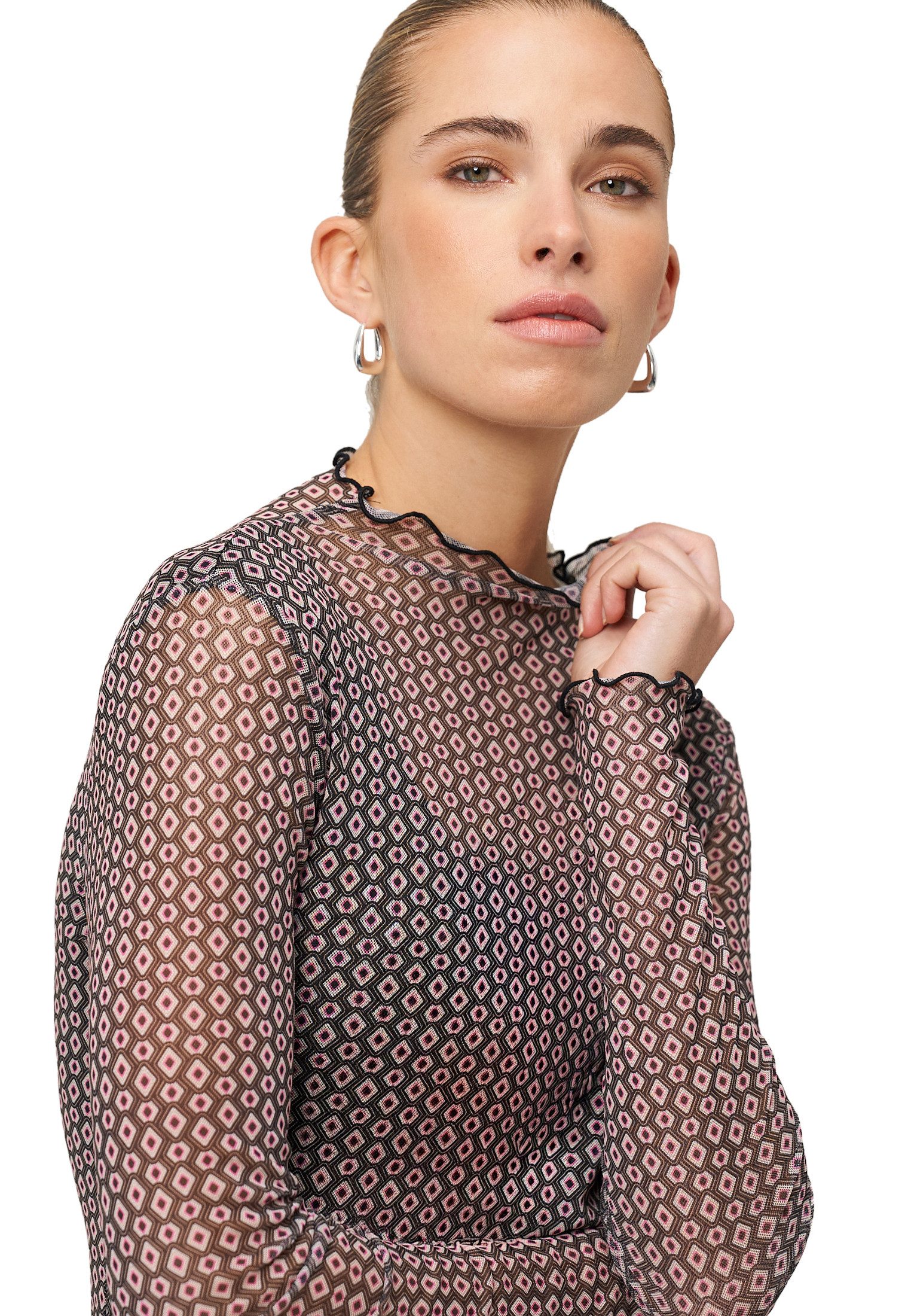 Zero Kurzarmshirt Damen mit grafischem Print (1-tlg) Plain/ohne Details
