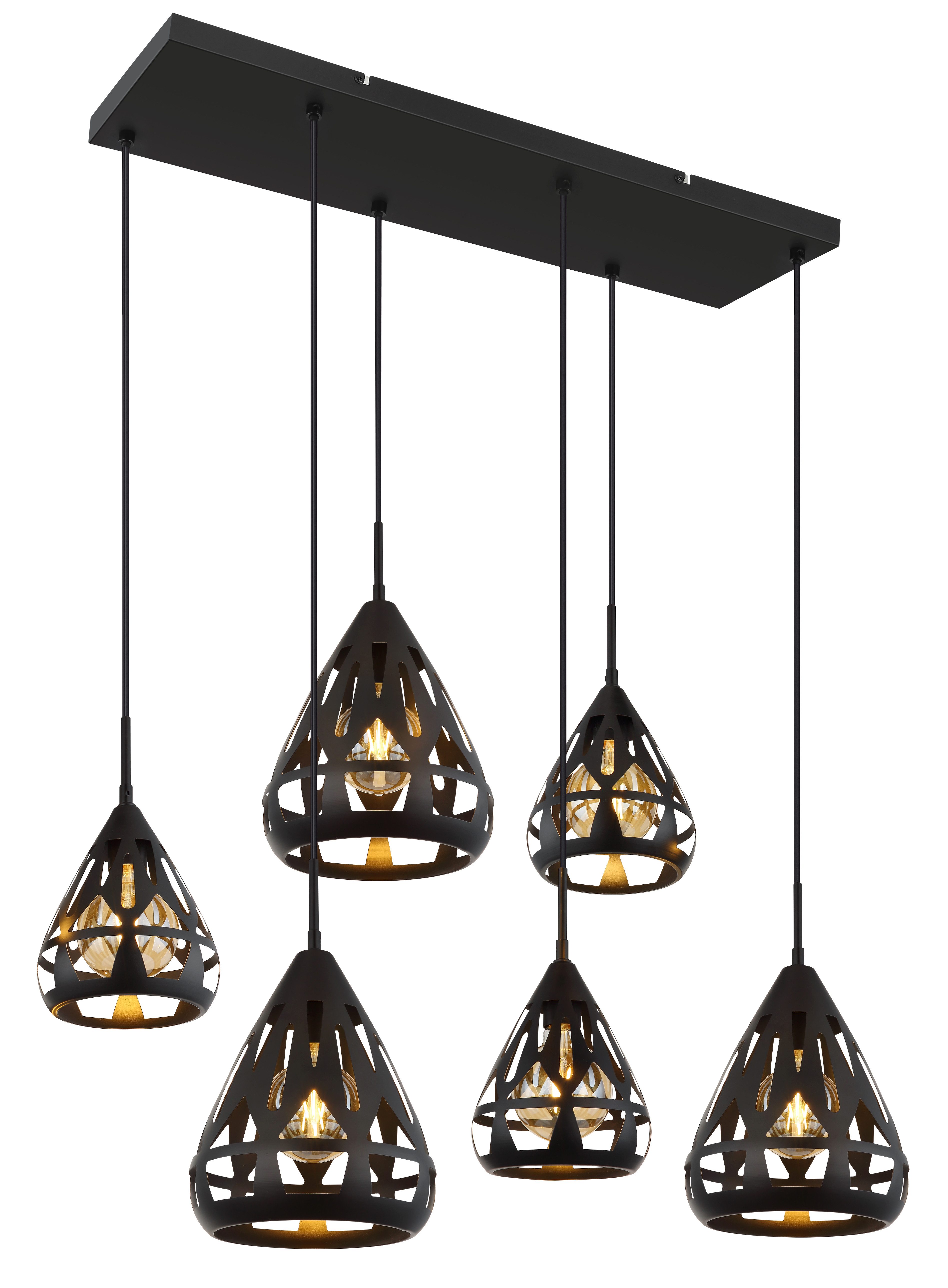 GLOBO LIGHTING Hängeleuchte HASSAN, ohne Leuchtmittel, Hängelampe/Pendelleuchte/Esszimmer/Wohnzimmer/Esstisch