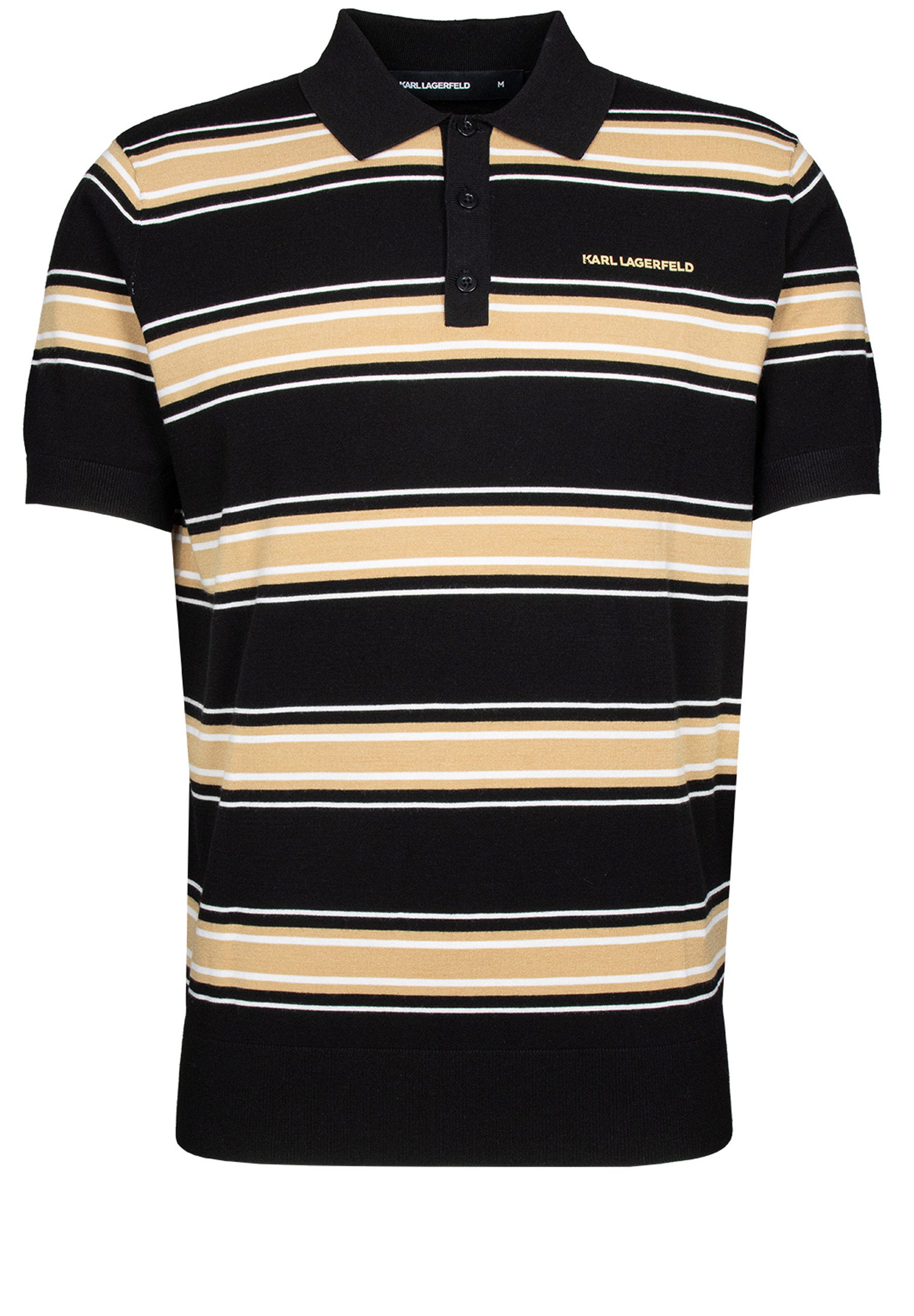 LAGERFELD Poloshirt mit kontrastierenden Streifen (1-tlg)