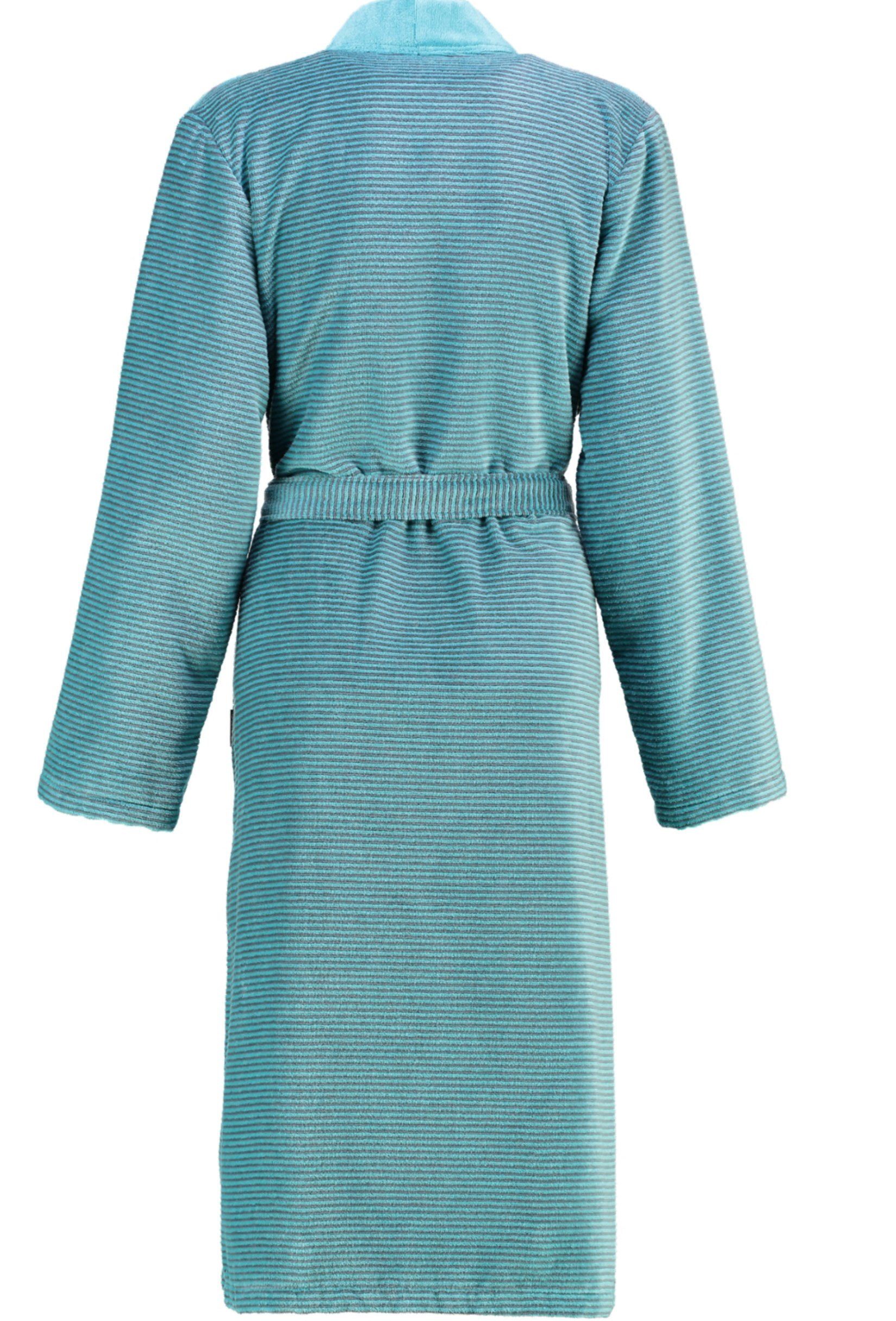 Cawö Damenbademantel, Langform, Baumwolle, Kimono-Kragen, Gürtel, günstig online kaufen