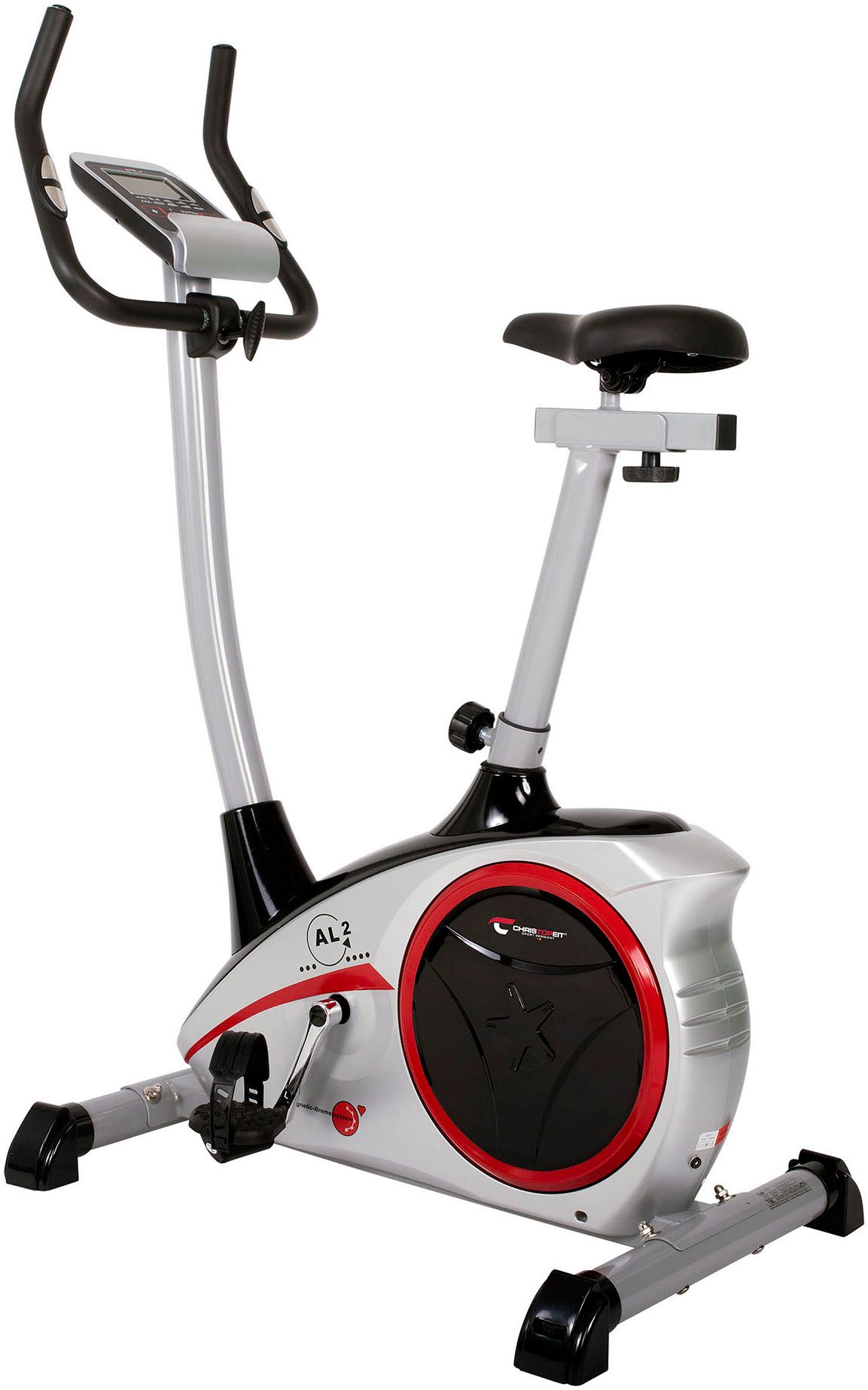 Christopeit Sport® Ergometer AL 2 (mit Tablet-Halterung), 150 kg max. Benutzergewicht, Fahrrad, 24 Widerstandsstufen