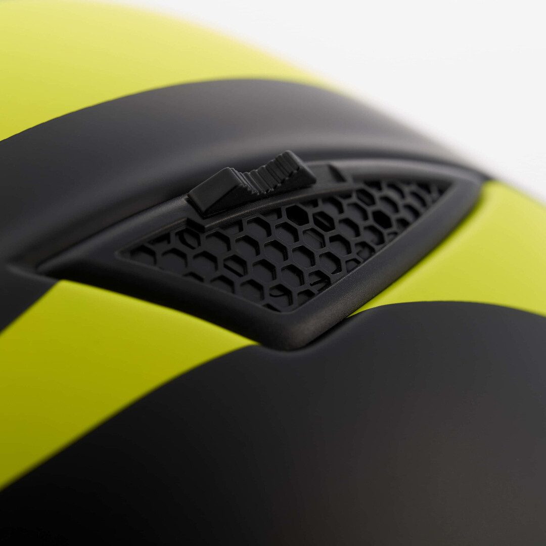 Blauer Motorradhelm BET HT Jethelm, integriertes Sonnenvisier