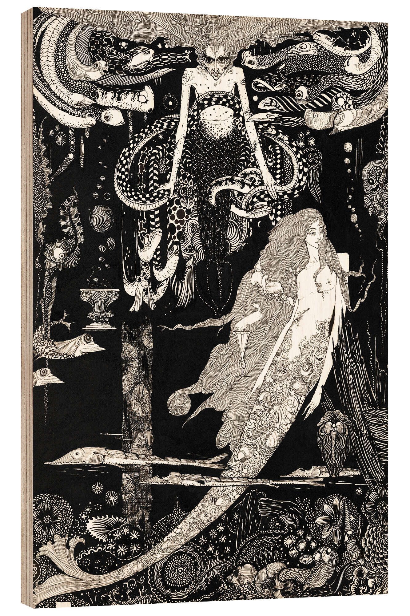 Posterlounge Wandbild Die kleine Meerjungfrau, Harry Clarke, erhältlich als Poster, Leinwandbild, Wandsticker oder Acrylglasbild