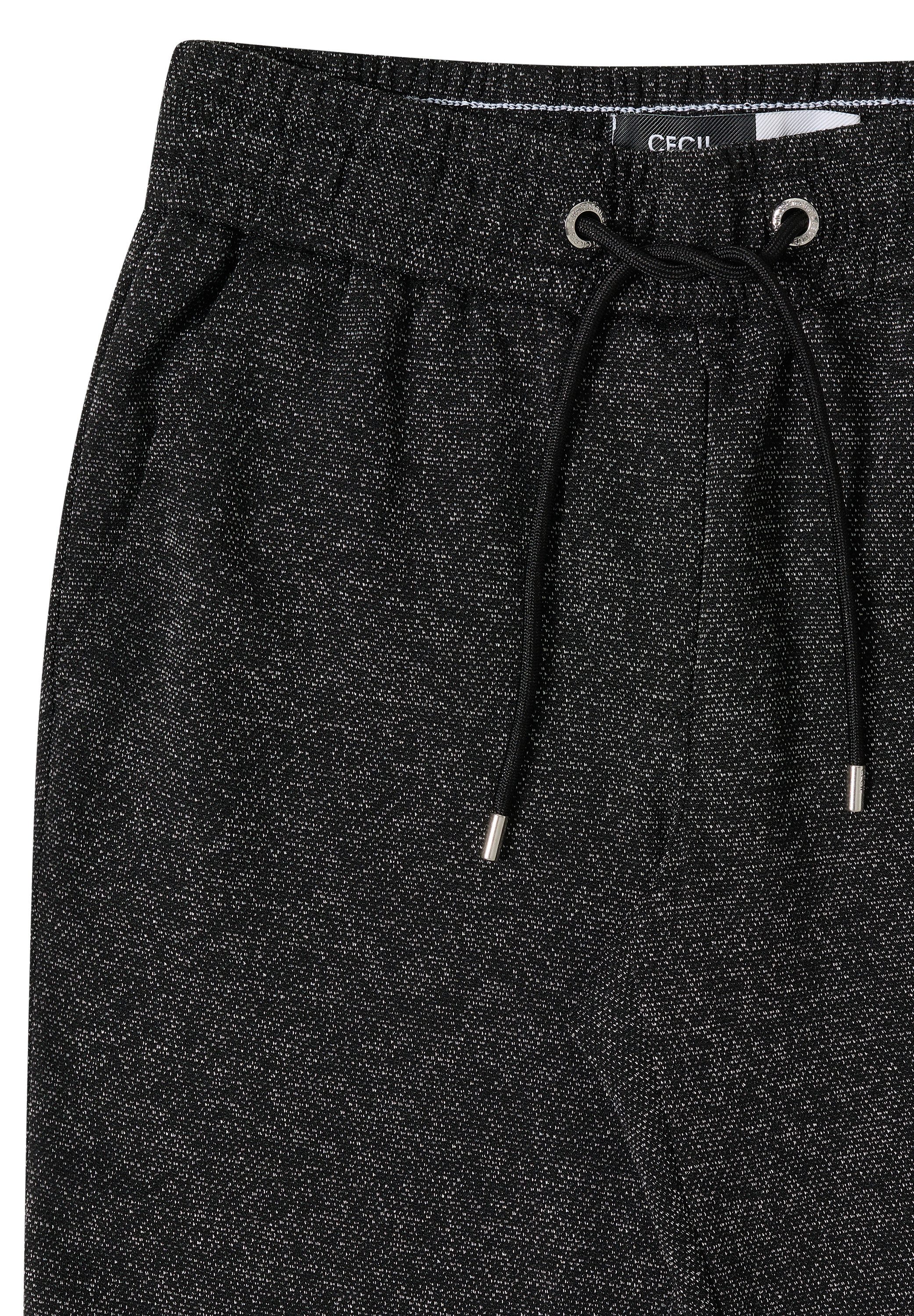 CECIL Jogger Pants in Salt und Pepper-Optik