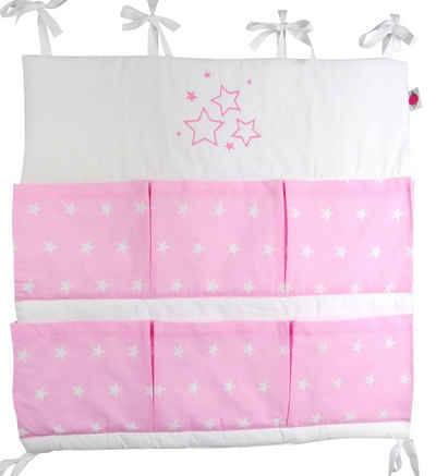 Babymajawelt Betttasche Baby Betttasche "STARS" 60x60cm Aufbewahrung, für Kinderbett, Kinderzimmer, Bad, Für Wickeltisch, Babybett, als Wandaufbewahrung, Spielzeugtasche
