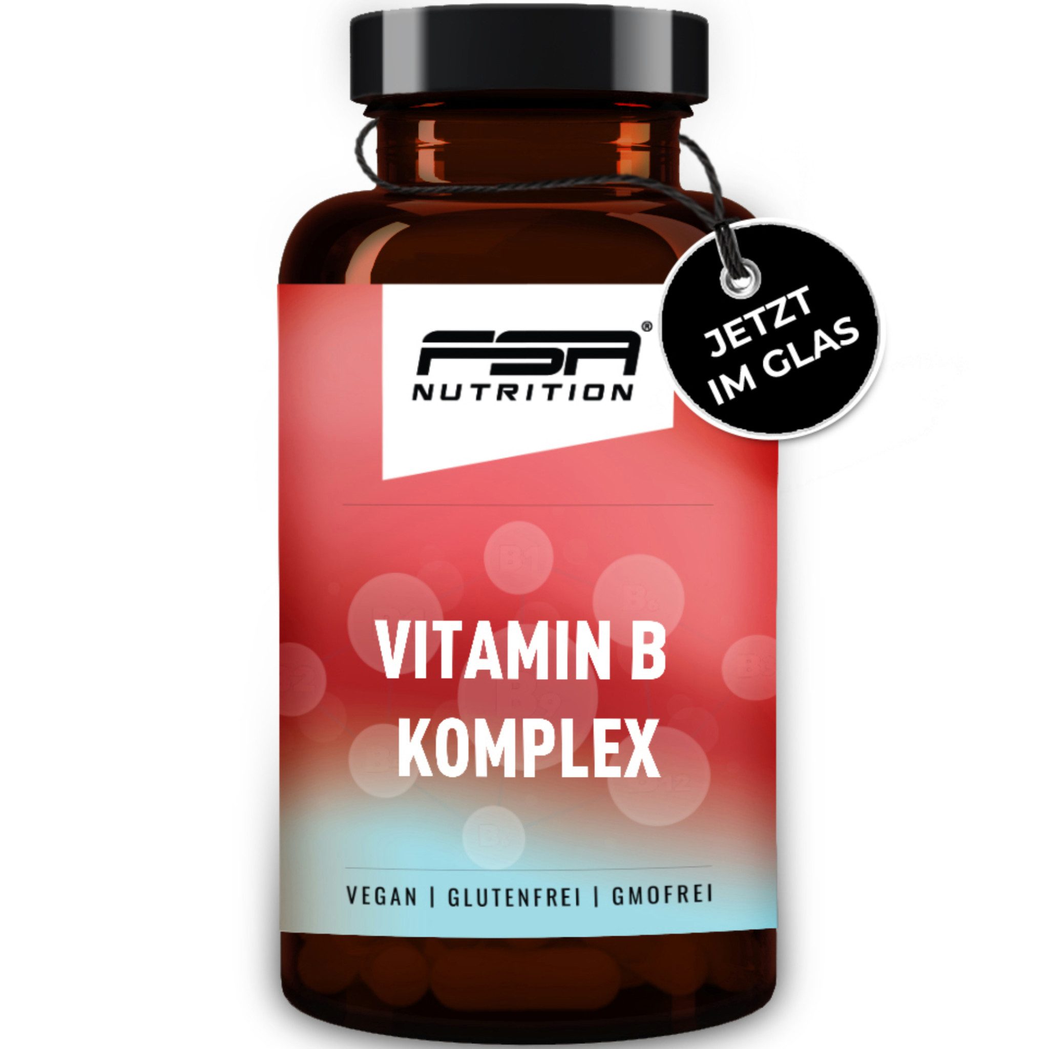 Vitamin B Komplex im Glas Kapseln