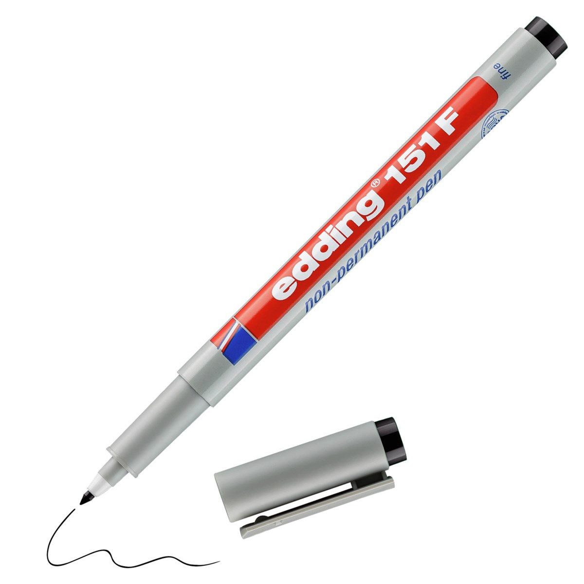edding Marker edding 151 F Folienschreiber Schwarz – Non-Permanent 0,6 mm