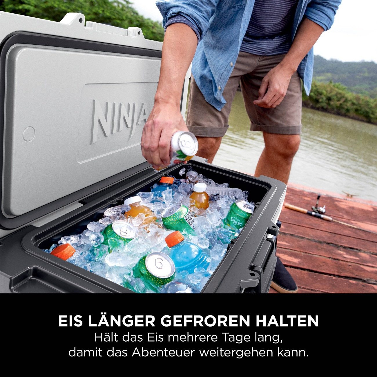 NINJA Outdoor-Flaschenkühler FrostVault FB265EUUKWH, 61 Liter Kapazität, robuste Räder und Tragegriffe – Bild 5 von 5