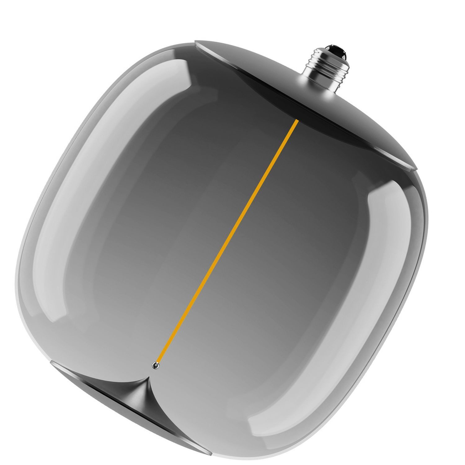 Licht-Erlebnisse LED-Leuchtmittel LAMP, E27, Warmweiß, Große Deko Birne Ø 25 cm E27 1800 K 100 lm Rauchgrau ultra-warmweiß
