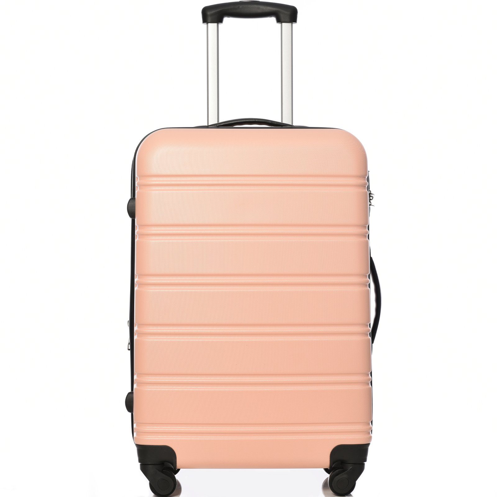 , Rolle ABS-Material, Koffer mit SEEZSSA Handgepäck aus Rollkoffer 4 65x44.5x27.5cm Rosa Rollkoffer