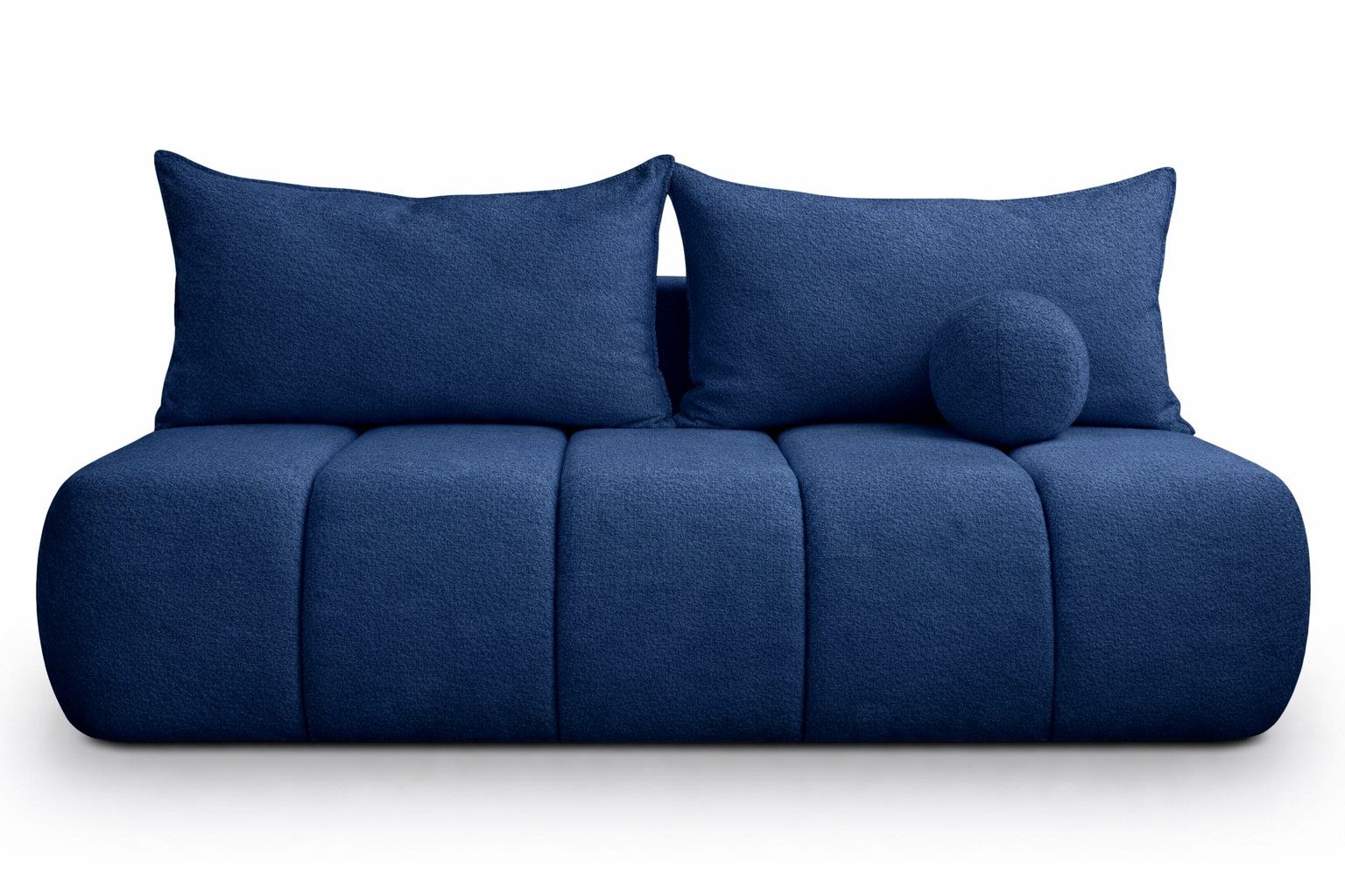 Kaiser Möbel Schlafsofa mit Schlaffunktion und Bettkasten, Velours Stoff Monolith, Sofa PIANO, Einzelsofa, Water Repellent Stoff,Veloursstoff,hoher Sitzkomfort