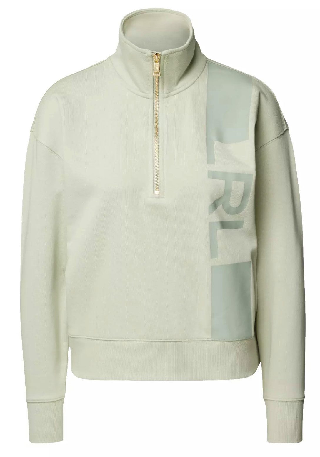 Polo Ralph Lauren Sweatshirt Retro Logo Halb Zip Troyer halblangen Reißverschluss, Troyer-Kragen, gerippten Abschlüssen