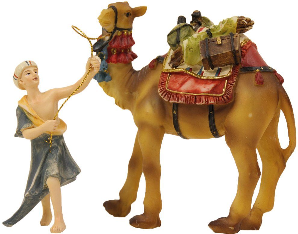 FADEDA Krippenfigur 2x FADEDA JOK: Kamel mit Treiber, Höhe in cm: 12 (2 St)