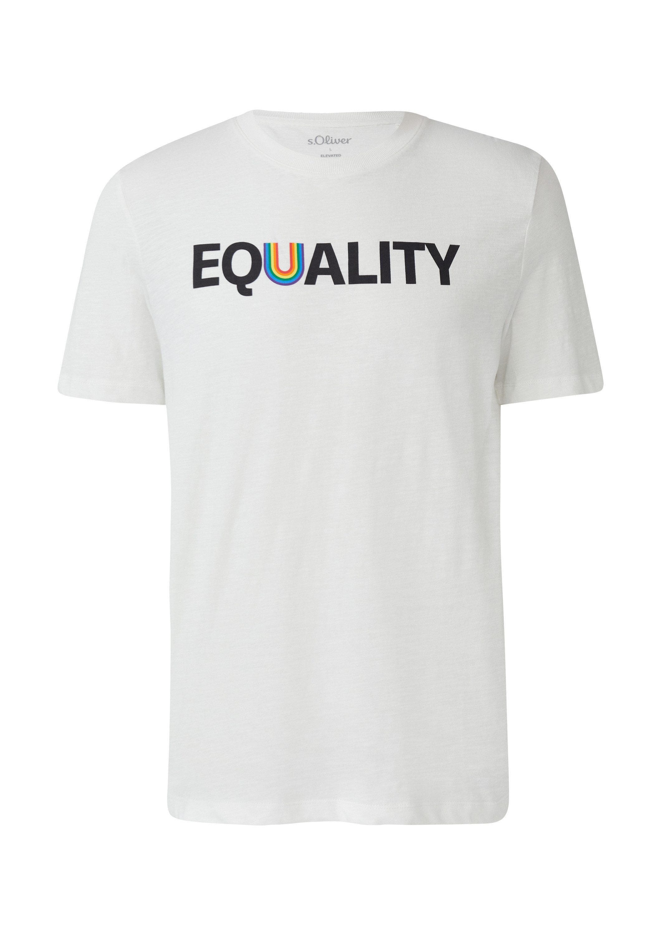 s.Oliver Kurzarmshirt T-Shirt T-Shirt mit Pride-Motiv günstig online kaufen
