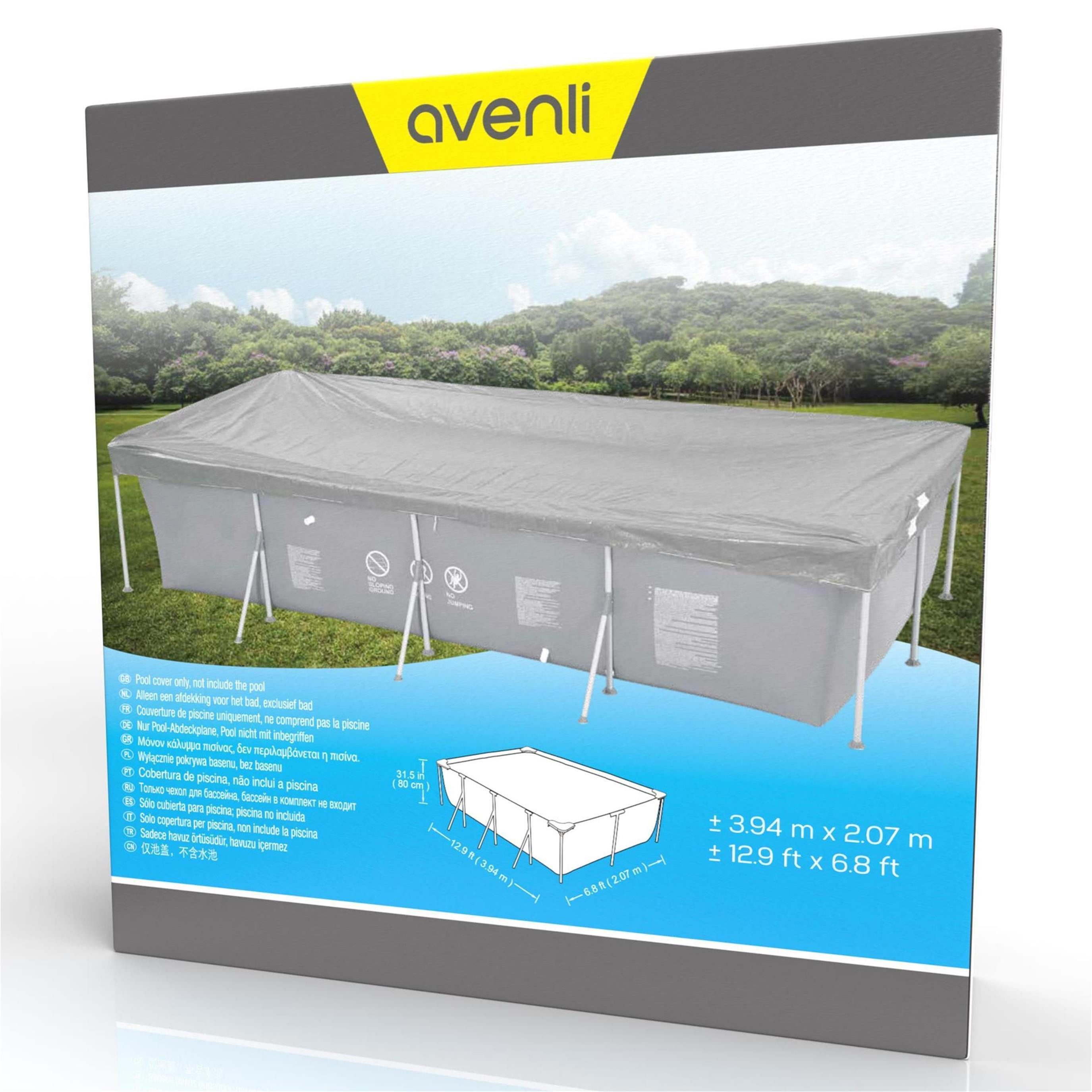 Avenli Pool-Abdeckplane Abdeckung für 394x207 cm Frame Pools (Abdeckung für Stahlrahmenpools), zur Vermeidung von Verschmutzungen