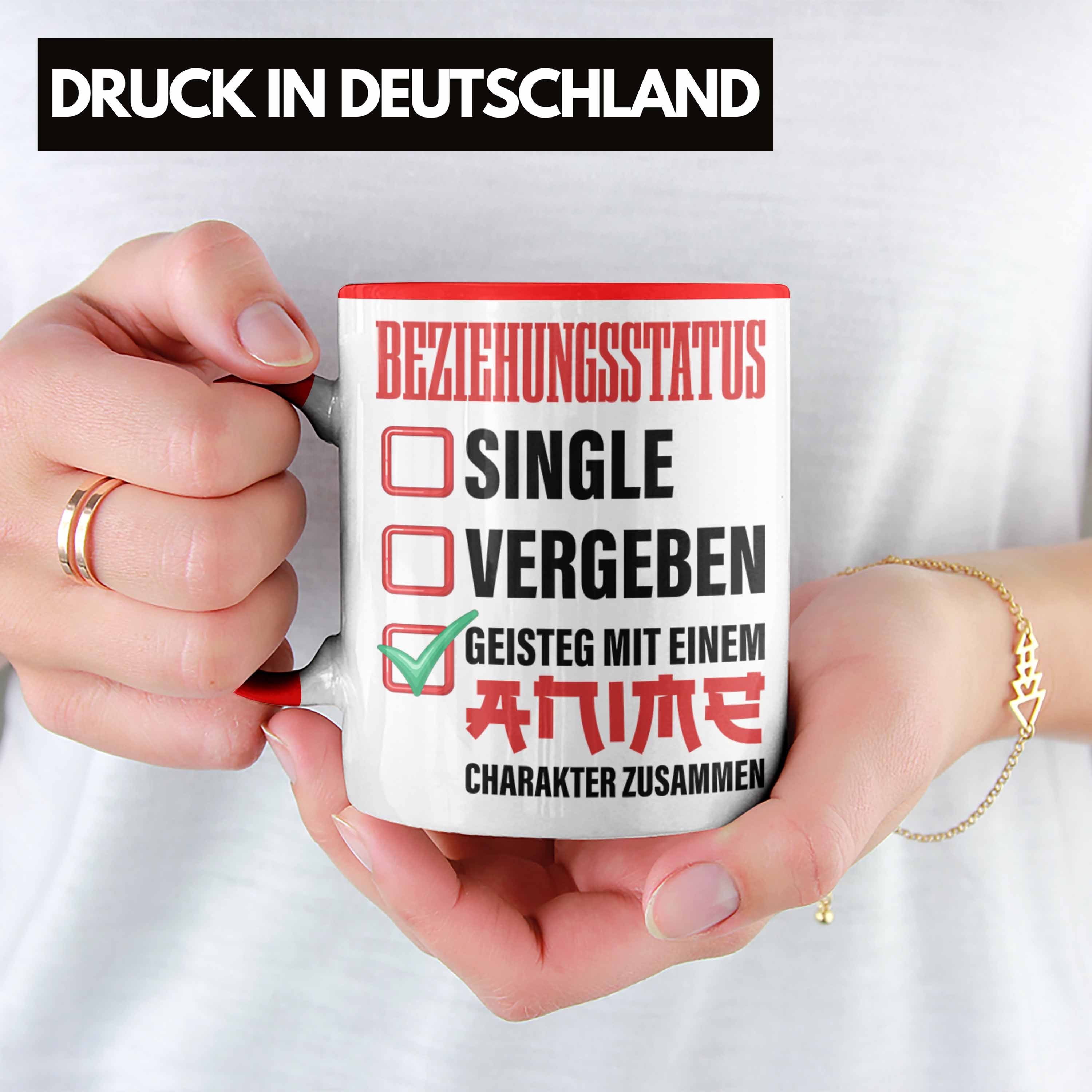 Tasse Beziehungsstatus Gei Geschenk Tasse Anime Geschenkidee Anime-Liebhaber Trendation Rot