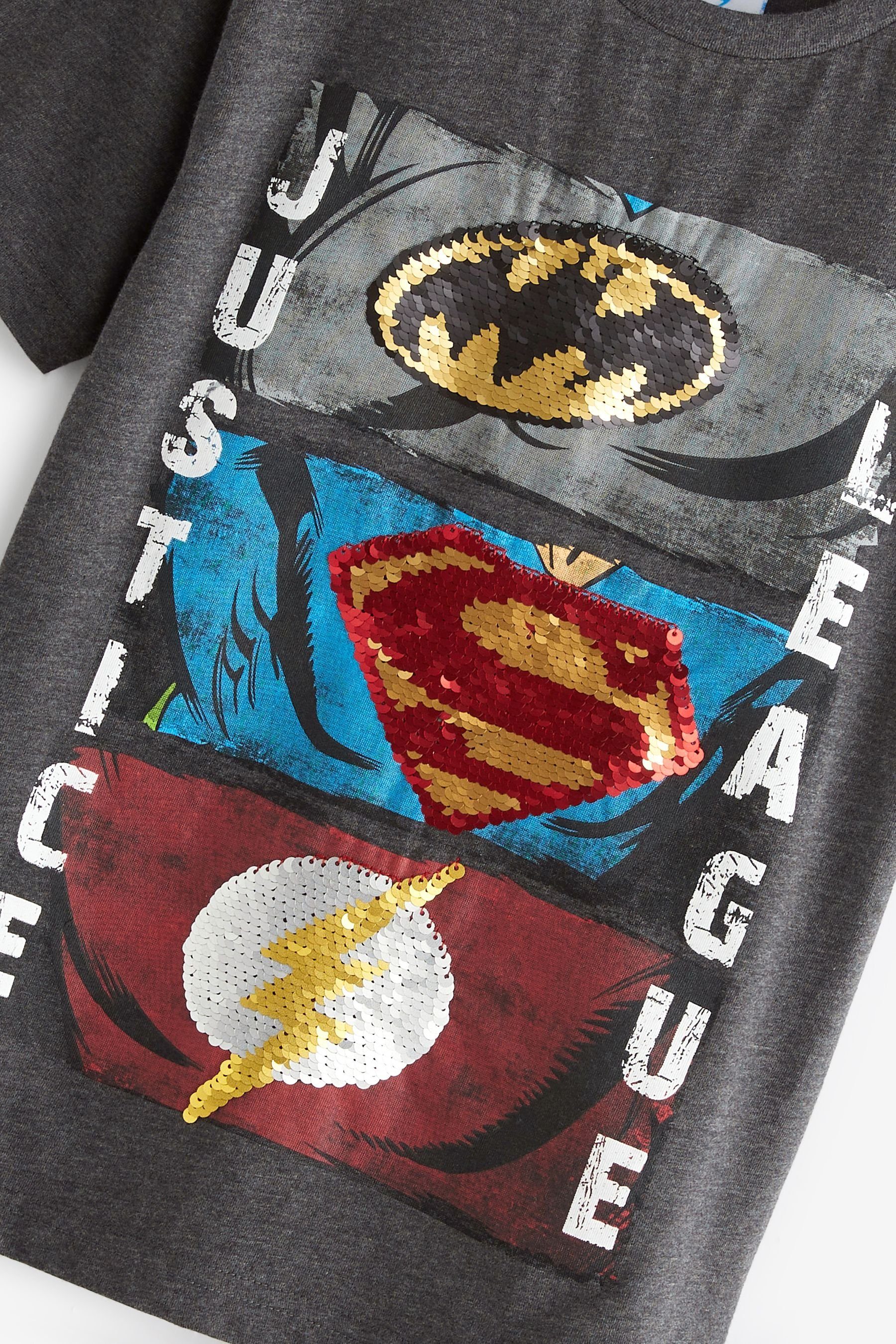 Pailletten mit (1-tlg) Justice Next League T-Shirt T-Shirt