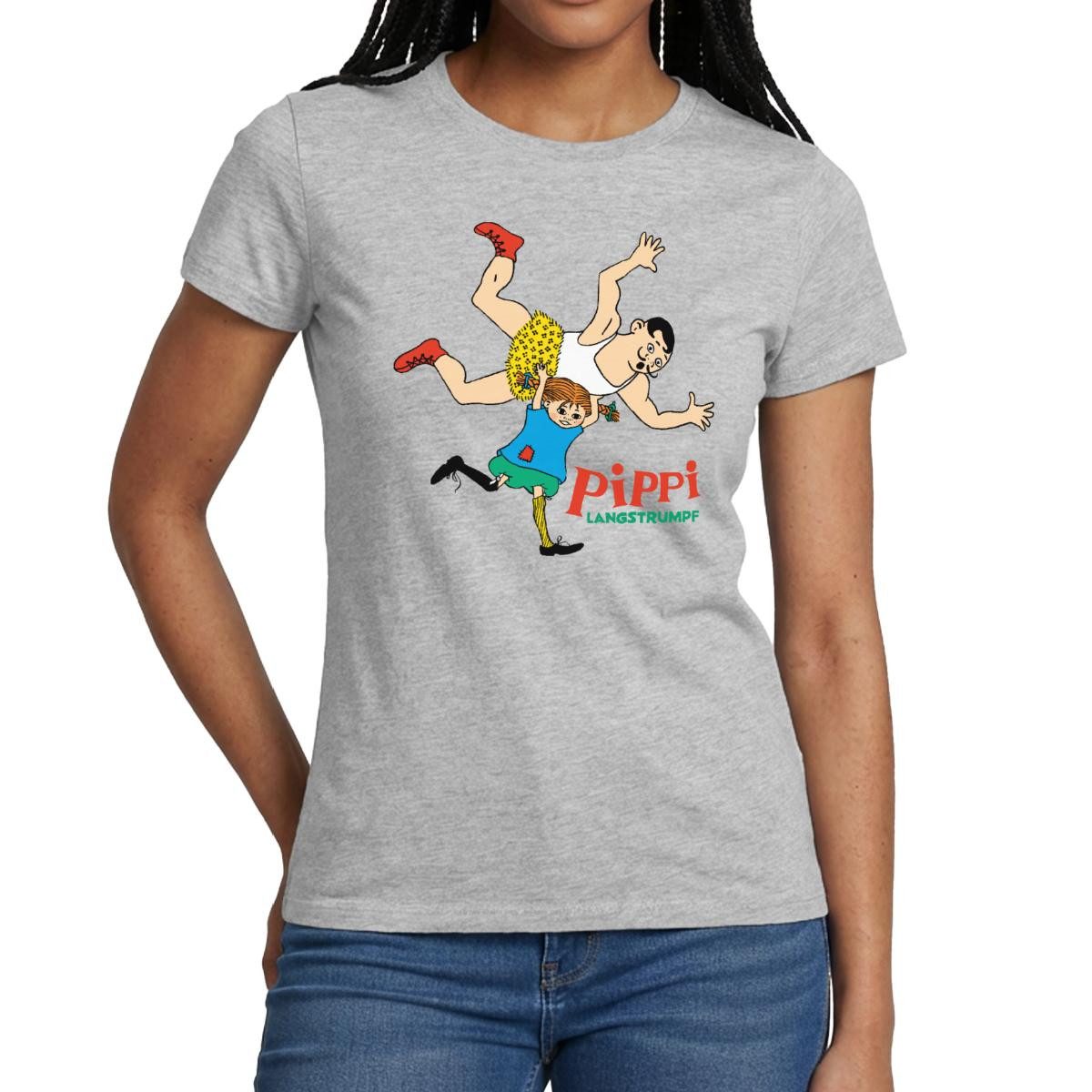Spreadshirt T-Shirt Pippi Langstrumpf Pippi Ist Stark Frauen T-Shirt (1-tlg) Slim Fit, fällt klein aus
