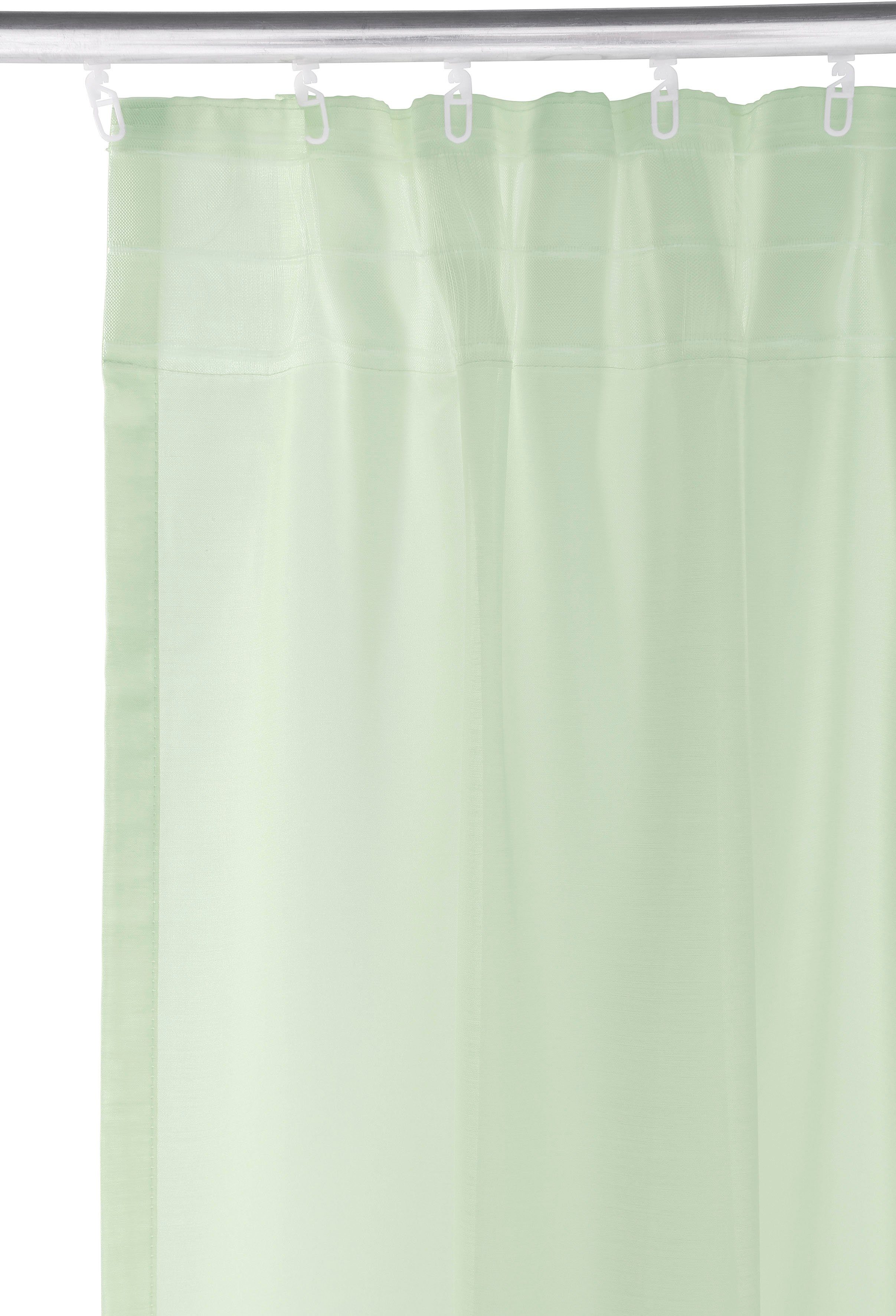 Leonique, (1 Größen St), verschiedene transparent Gardine Batist, transparent, Multifunktionsband Polyester, mint