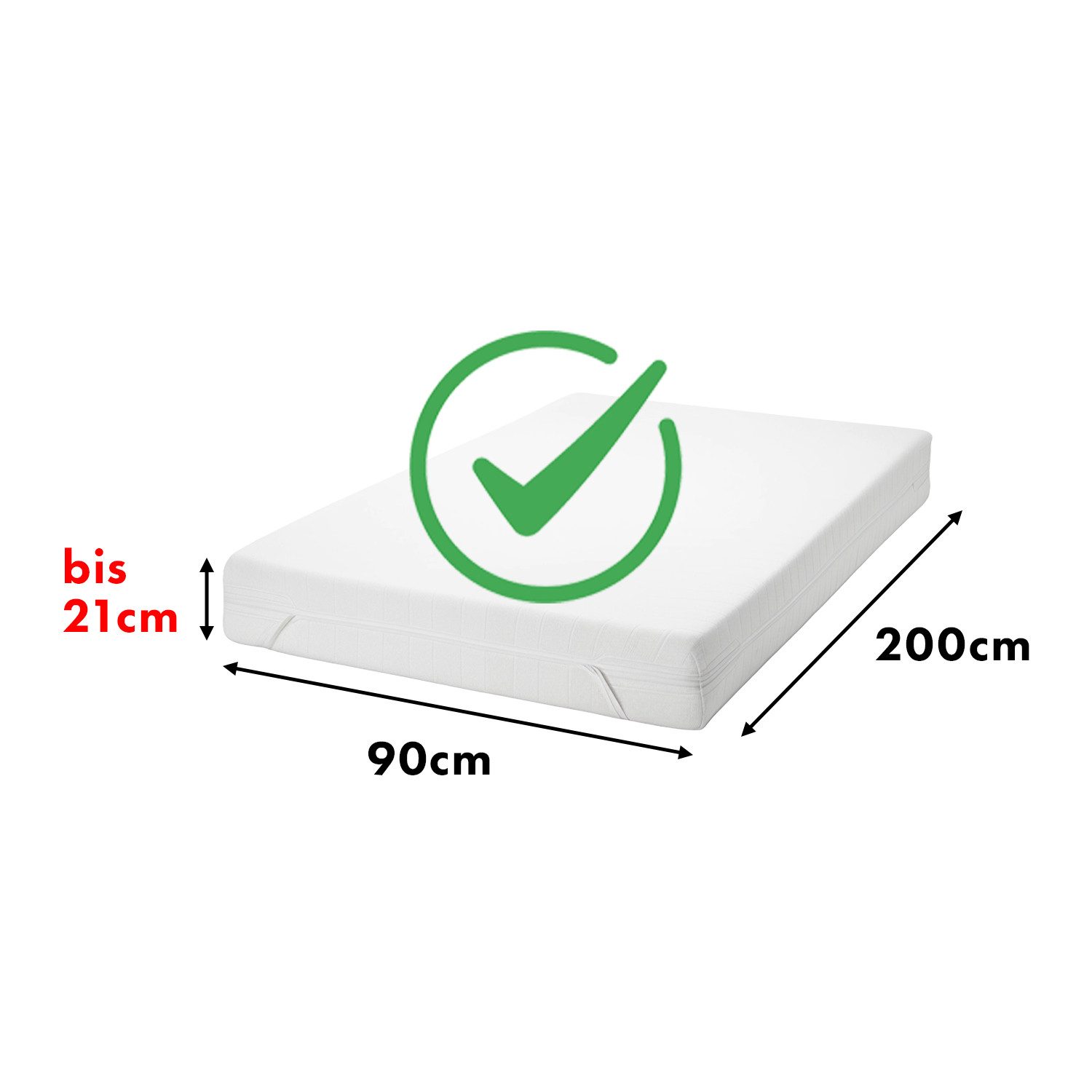 Jacobson Spannbettlaken BIO, Jersey Spannbetttuch, Bettlaken 160 g/m², 100% BIO-Baumwolle, Gummizug: rundum, GOTS zertifiziert