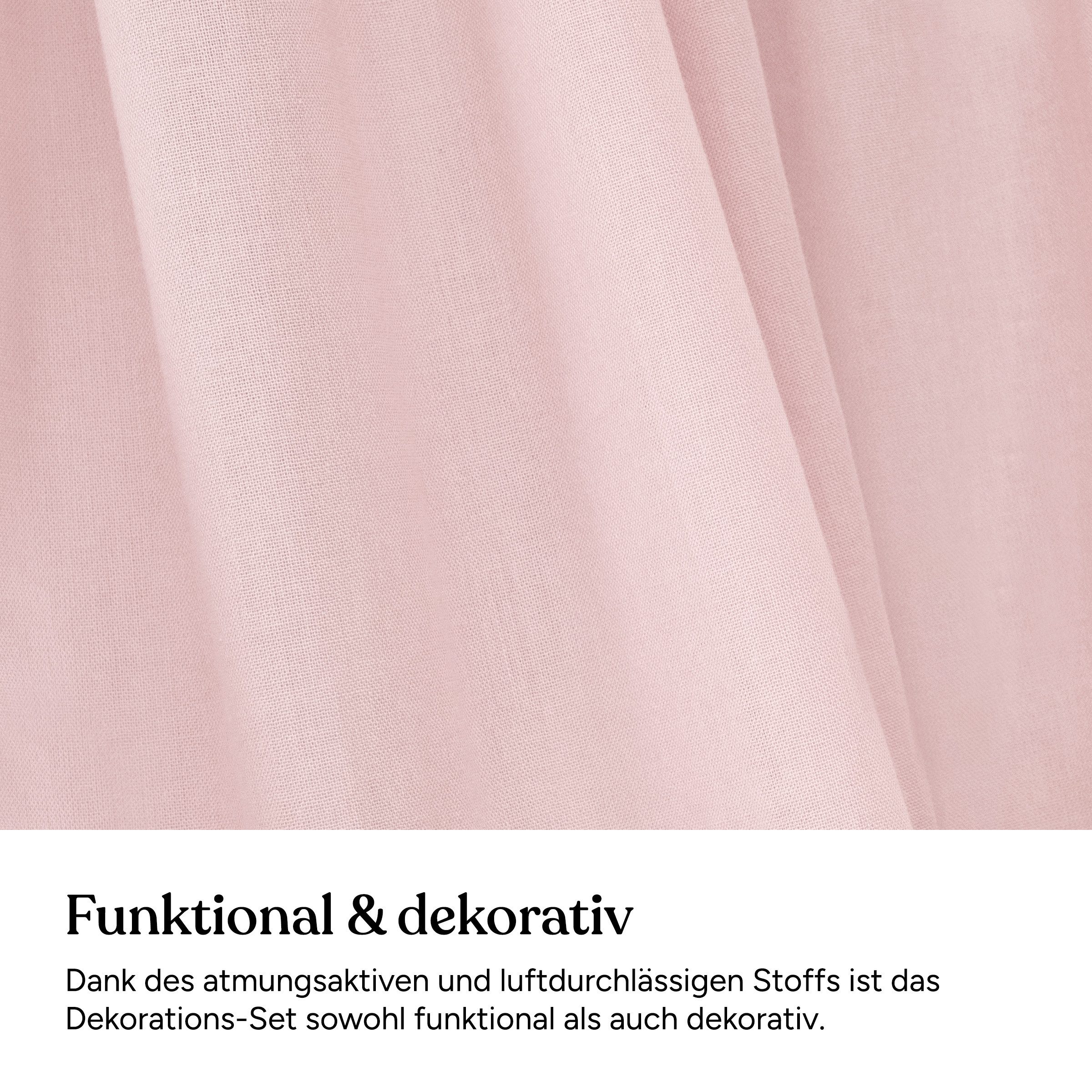 Ehrenkind Hängedekoration Deko Babybett, Kinderzimmer-Deko-Set (Kinderzimmer Deko), Baldachin & Wimpelkette für magische Momente, hochwertige Materialien – Bild 5 von 5