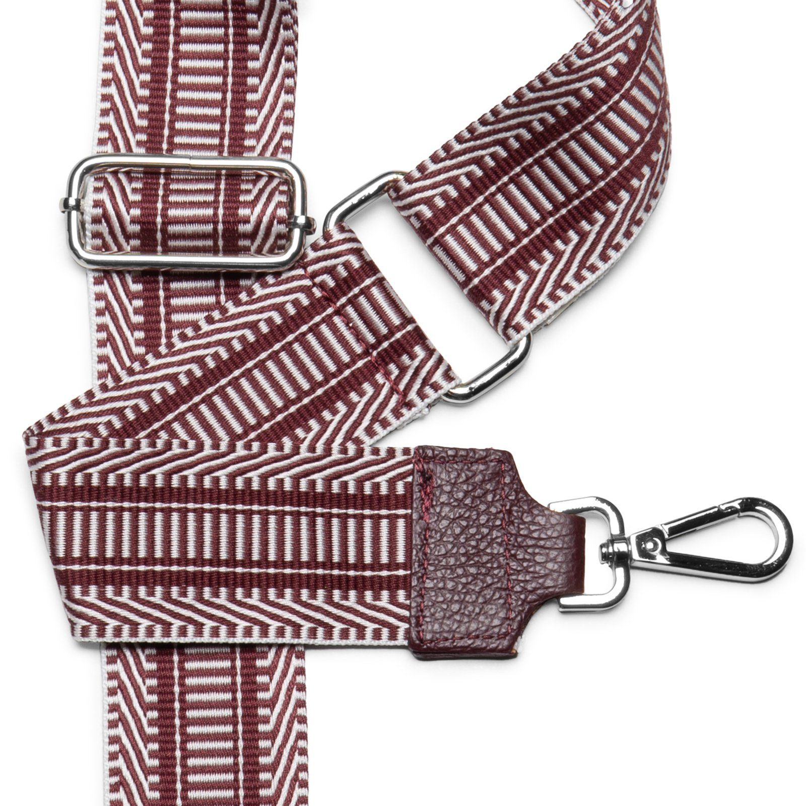 Caspar Schultertasche BSG01 Leder/Textil Schultergurt mit Karabiner für Han günstig online kaufen