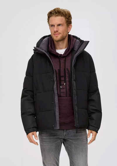 s.Oliver Steppjacke Baisc (1, 1-St) mit Kapuze, Farbakzente