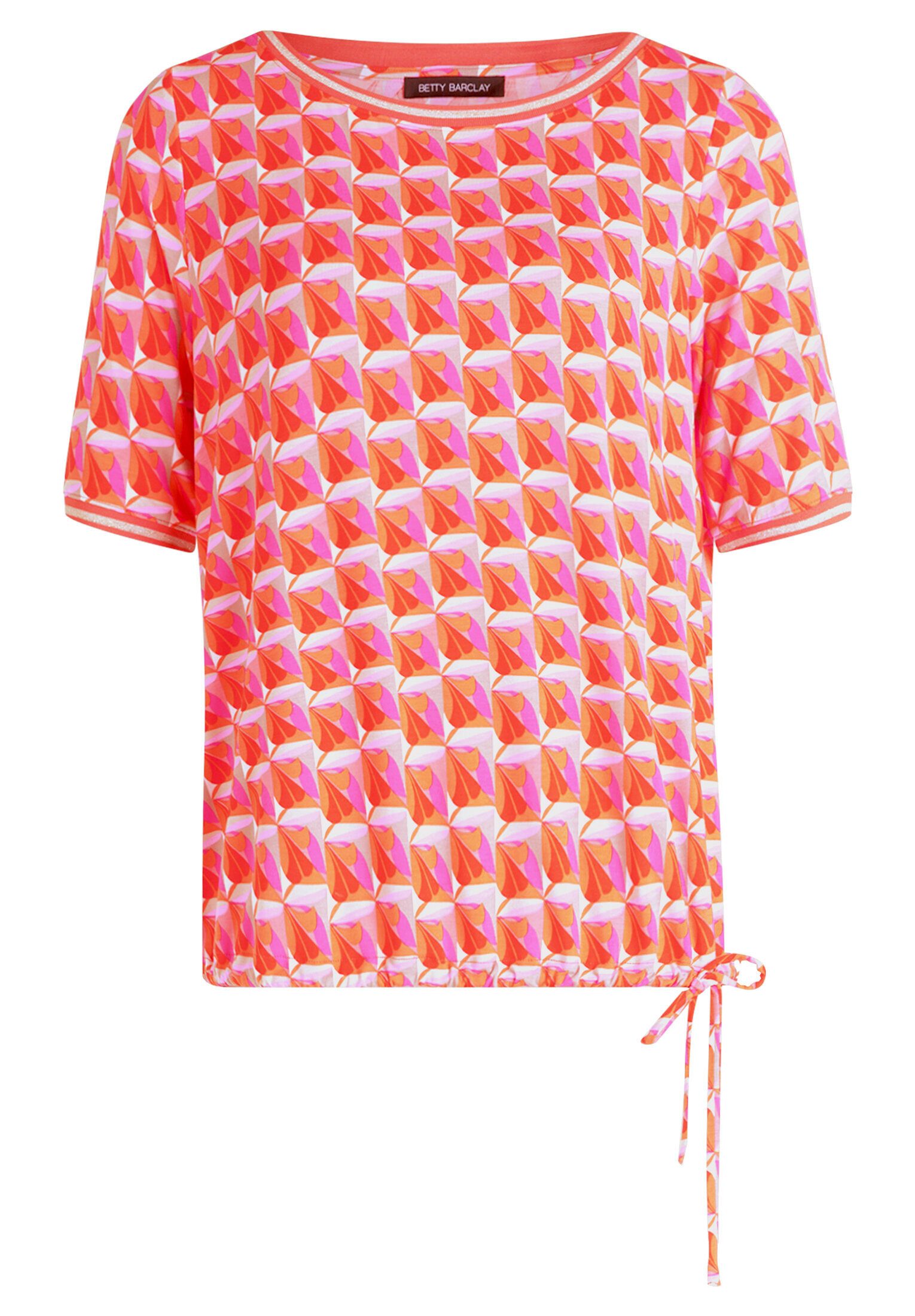 Betty Barclay Kurzarmshirt Damen mit Tunnelzug (1-tlg) Rippbündchen