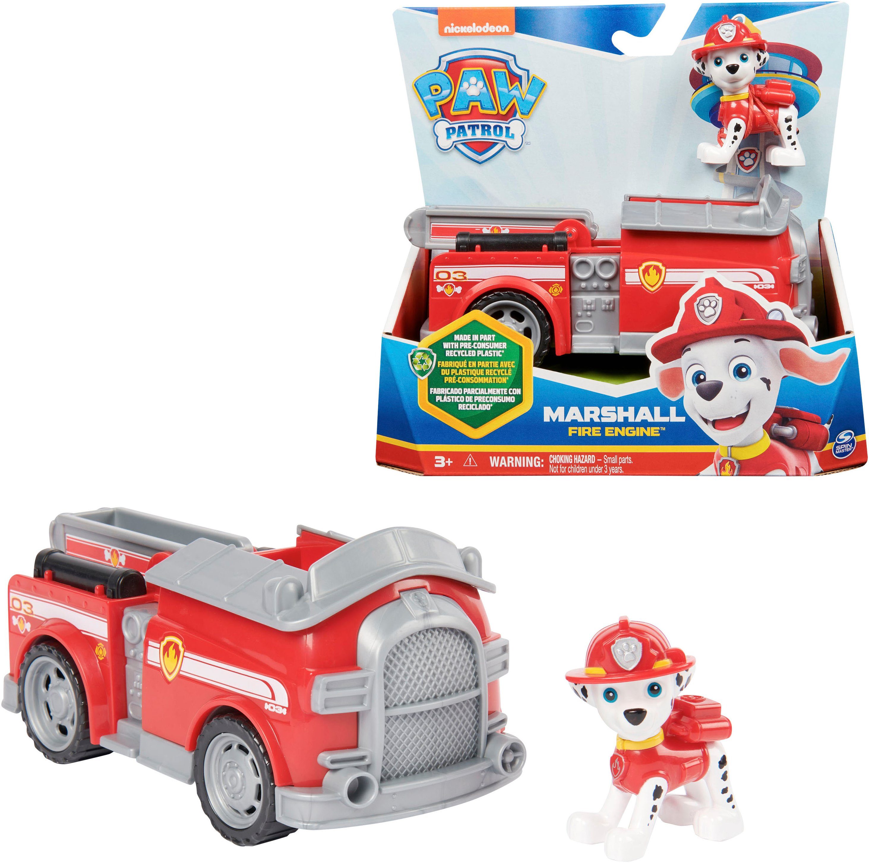 Spin Master Spielzeug-Auto Paw Patrol - Sust. Basic Vehicle Marshall, zum Teil aus recycelten Material