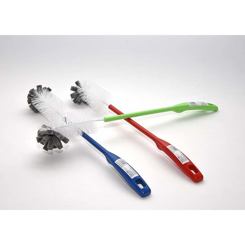 HundB Reinigungsschwamm 1 x Flaschenbürste mit Schwamm ca. 45 cm, Farbe zufällig, Reinigungsbürste Schwammbürste Flaschenreiniger Spülbürste Putzbürste