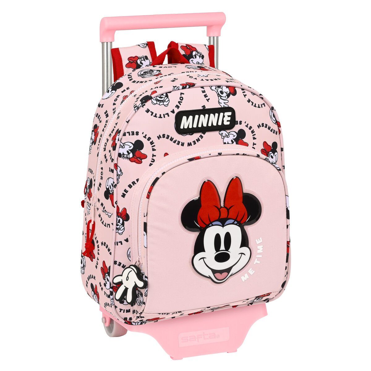Disney Minnie Mouse Rucksack Kinder-Rucksack mit Rädern Minnie Mouse Me  time Rosa 28 x 34 x 10 cm