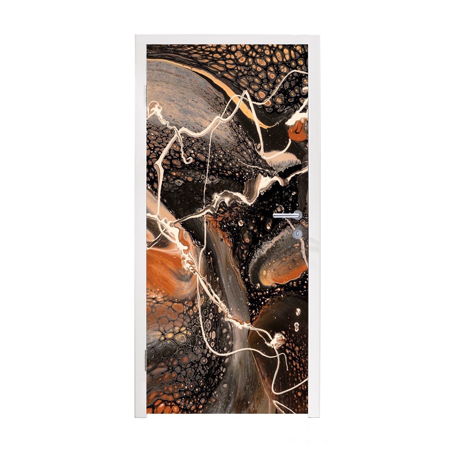 MuchoWow Türtapete Farbe - Design - Abstrakt, Matt, bedruckt, (1 St), Fototapete für Tür, Türaufkleber, 75x205 cm | Türtapeten