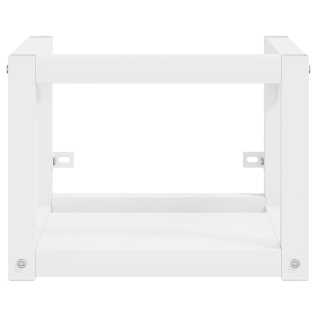 Badezimmerspiegelschrank mit Eisen (1-St) Waschbecken Badezimmer-Waschtischgestell Weiß vidaXL