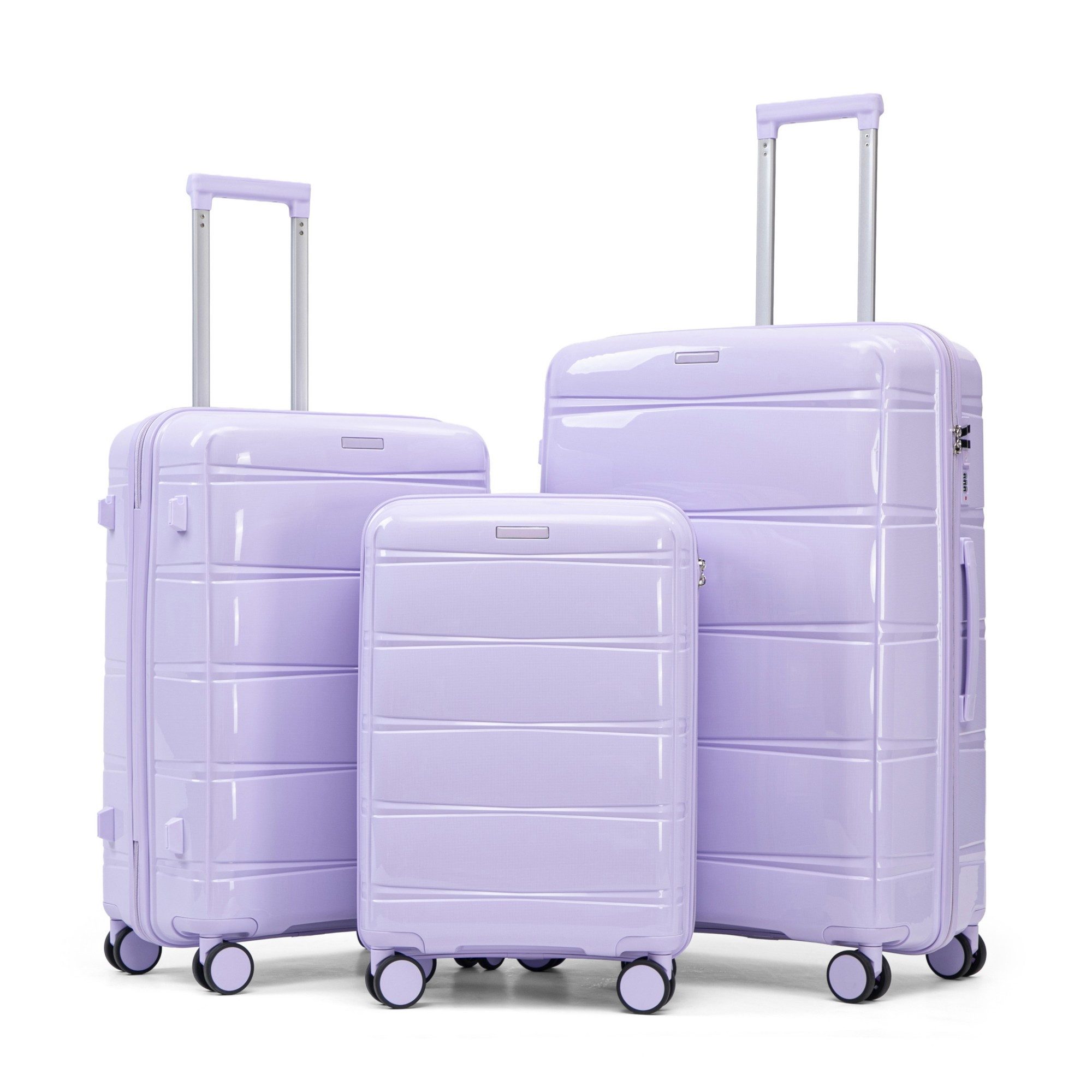LVHOM Hartschalen-Trolley 20"/24"/28" Koffer, Bonbonfarben, 3-St.&Einzeln erhältlich, leise Rollen, Handgepäck-Trolley/TSA/Trip, Urlaub, Erkundungen, Reisen, Business