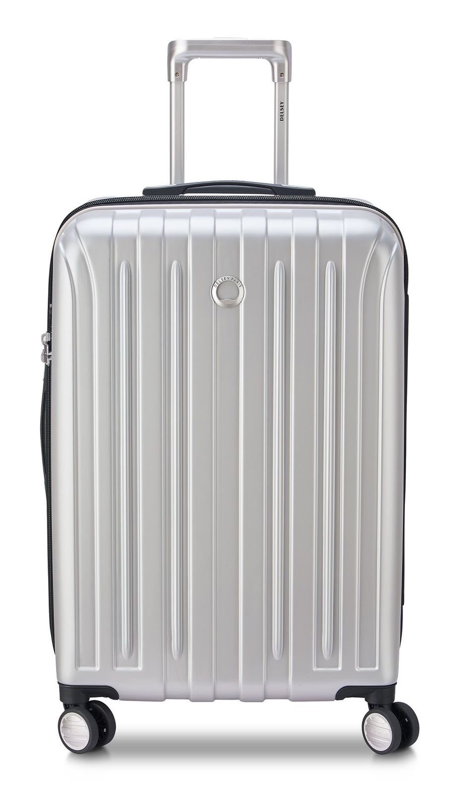 Delsey Hartschalen-Trolley Titanium, 4 Silver Rollen