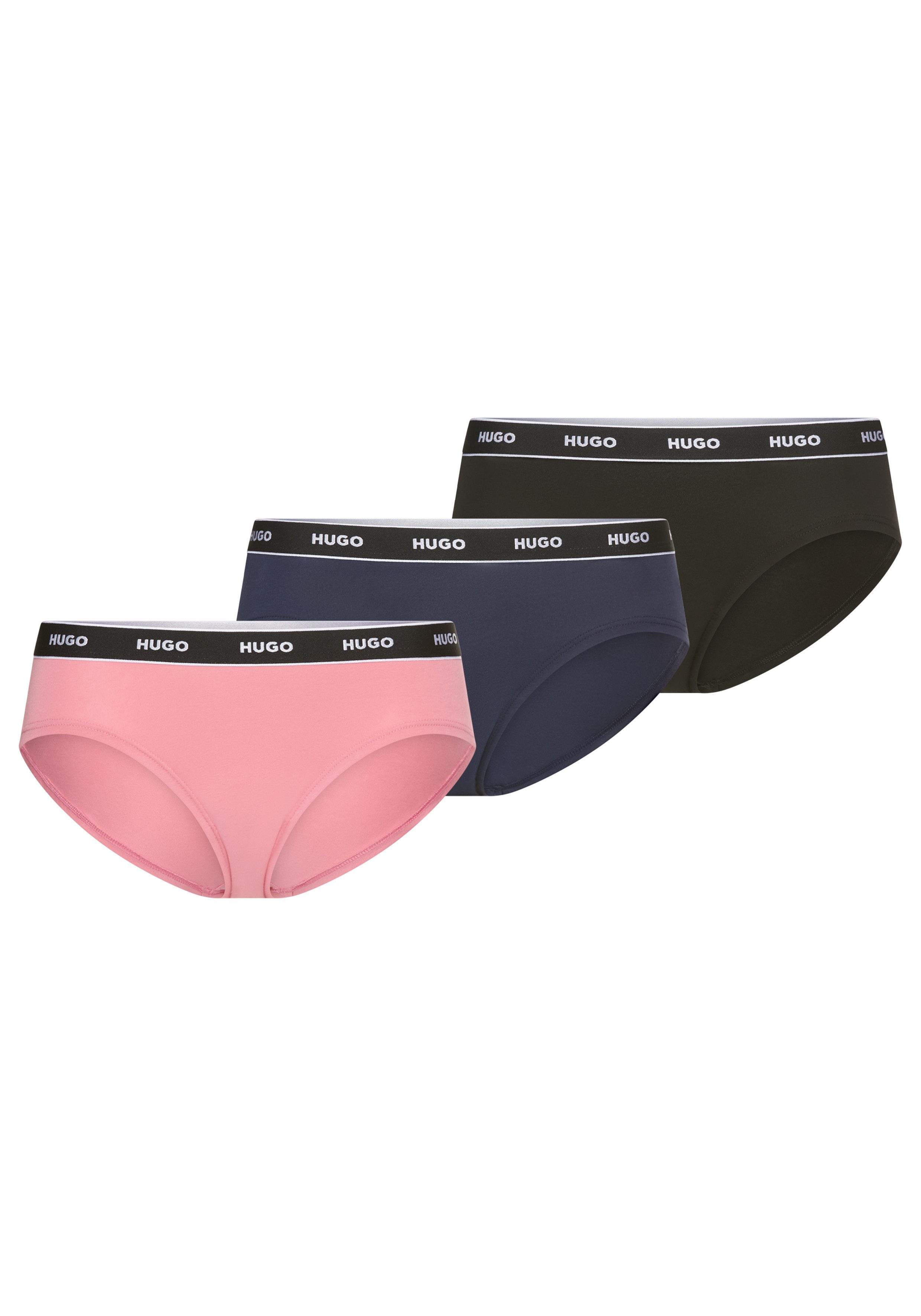 HUGO Slip TRIPLET BRIEF STRIPE elastischer Bund mit Logo