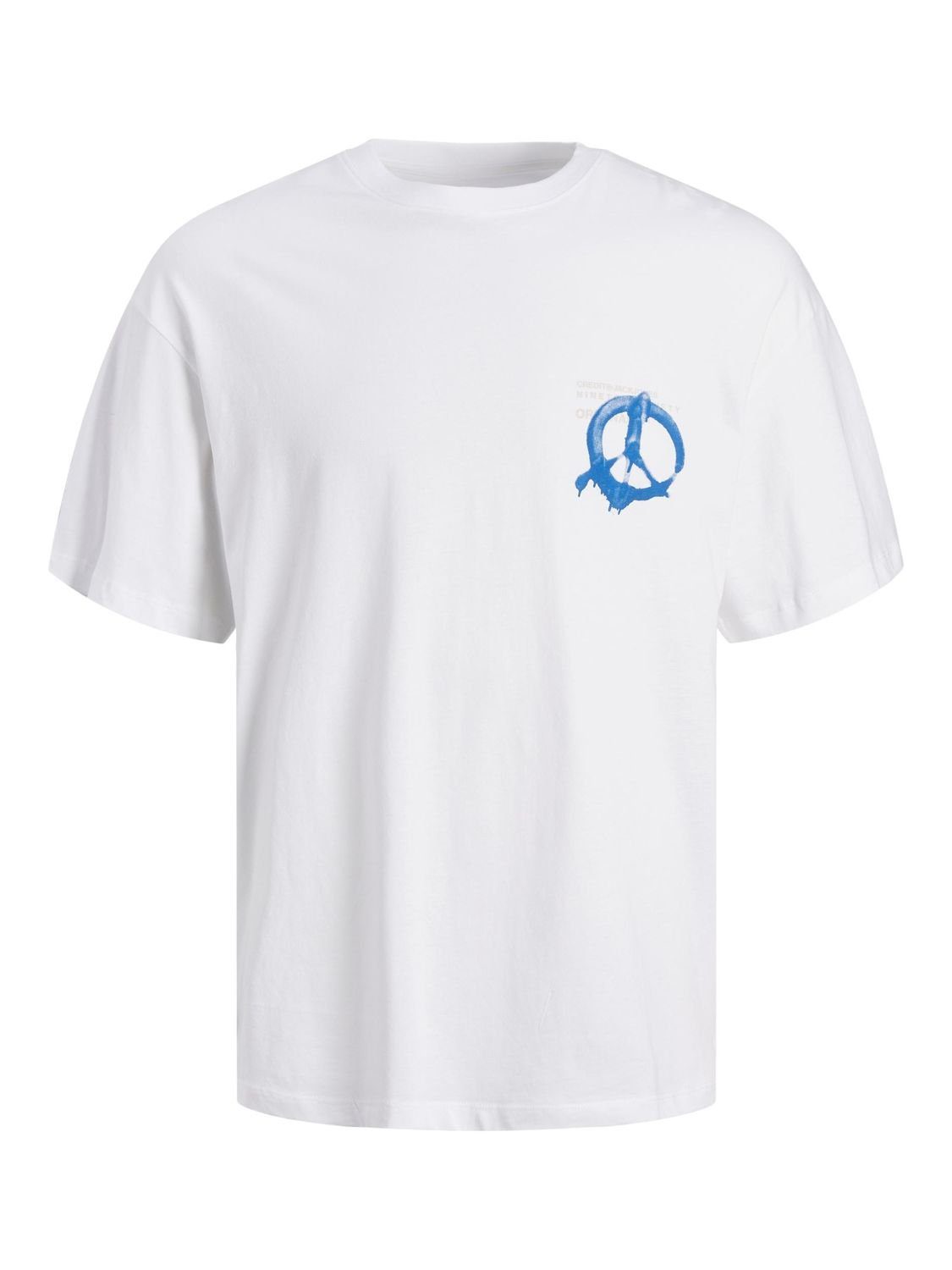 Jack & Jones T-Shirt JORFESTBACK (1-tlg) aus Baumwolle Bright White 12235476