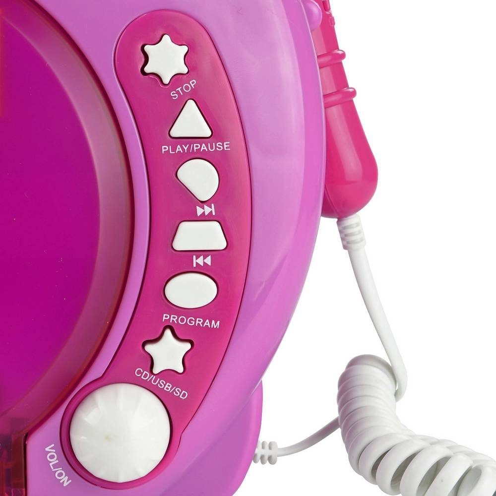 X4-TECH Kinder CD-Player 701354 CD-Player (Inkl. Mikrofon)