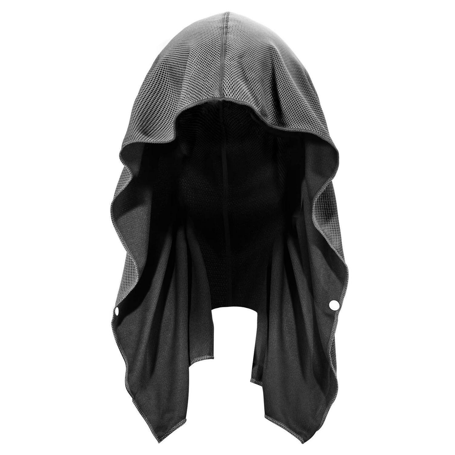 LuxusKollektion Kapuzenhandtuch Kühlendes Hoodie Handtuch Dunkelgrau, (1-St)