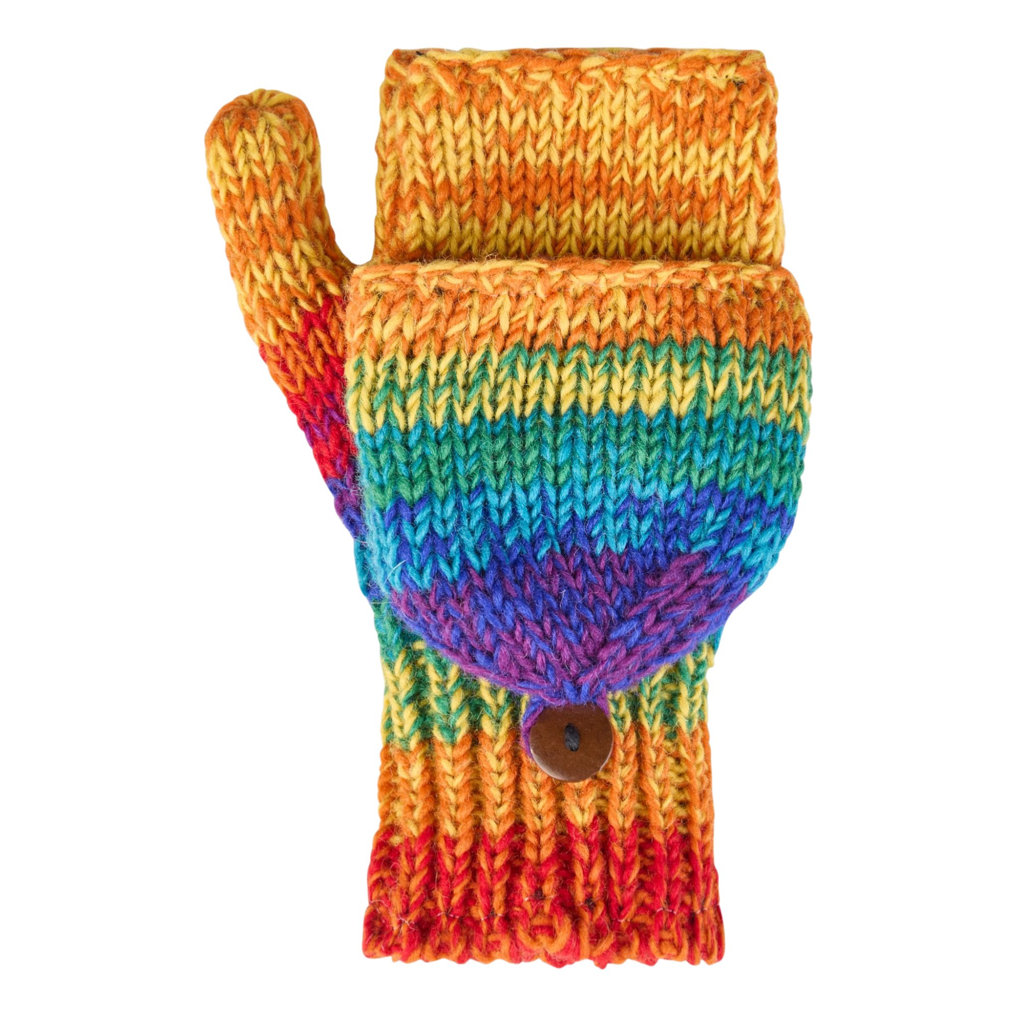 THC Natural Line Strickhandschuhe THC Klapphandschuhe 620 (1 Paar, 1-St., 1 Paar) abklappbare Fingerspitzen