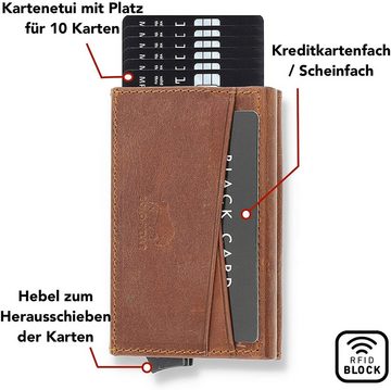 Solo Pelle Kartenetui Kartenetui, Kreditkartenetui, Leder Geldbörse Slim Wallet, echt Leder, Made in Europe in elegantem Design mit RFID Schutz