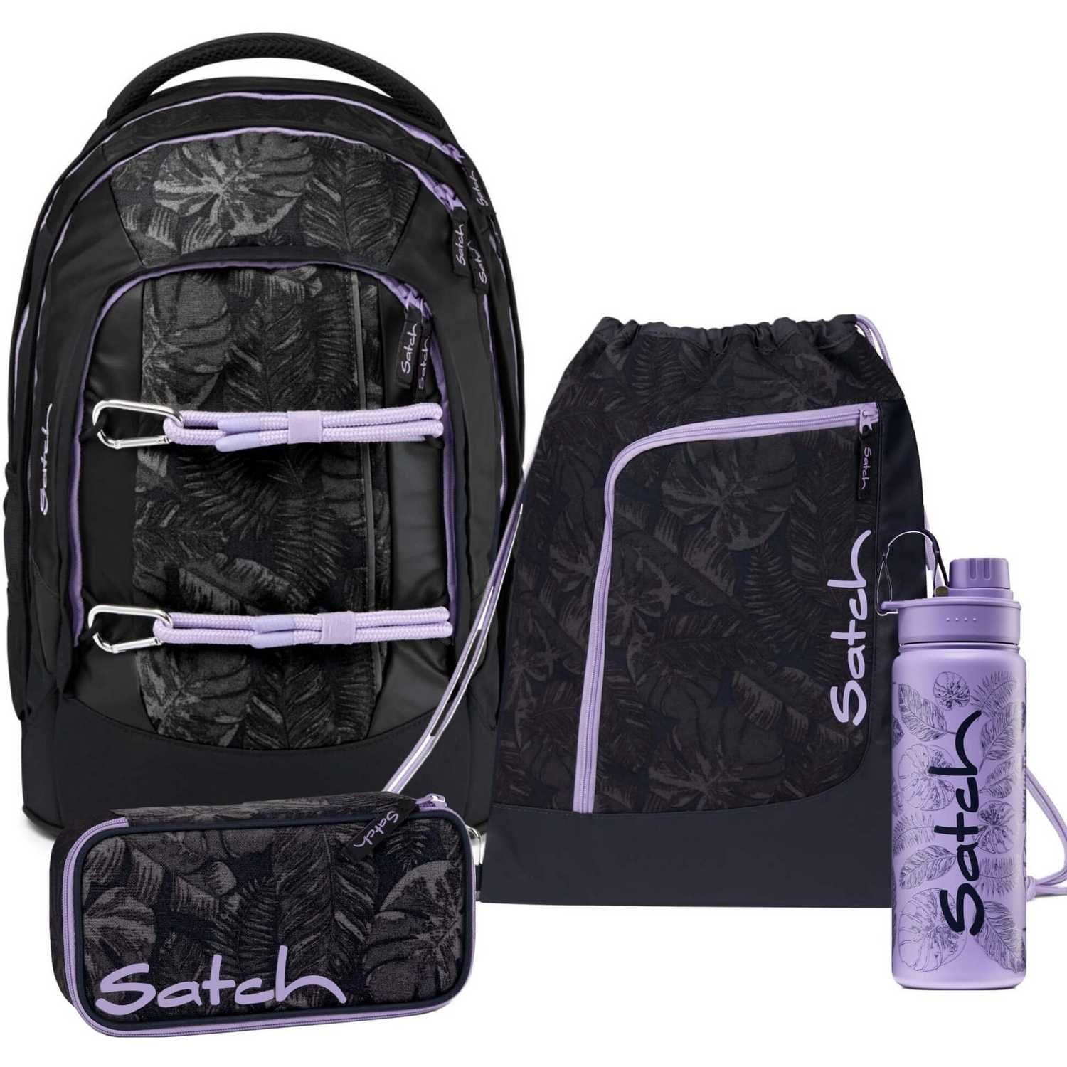 Satch Schulranzen Pack Betty Grey SchulrucksackSet 4tlg. (Schulrucksack, Schlamperbox