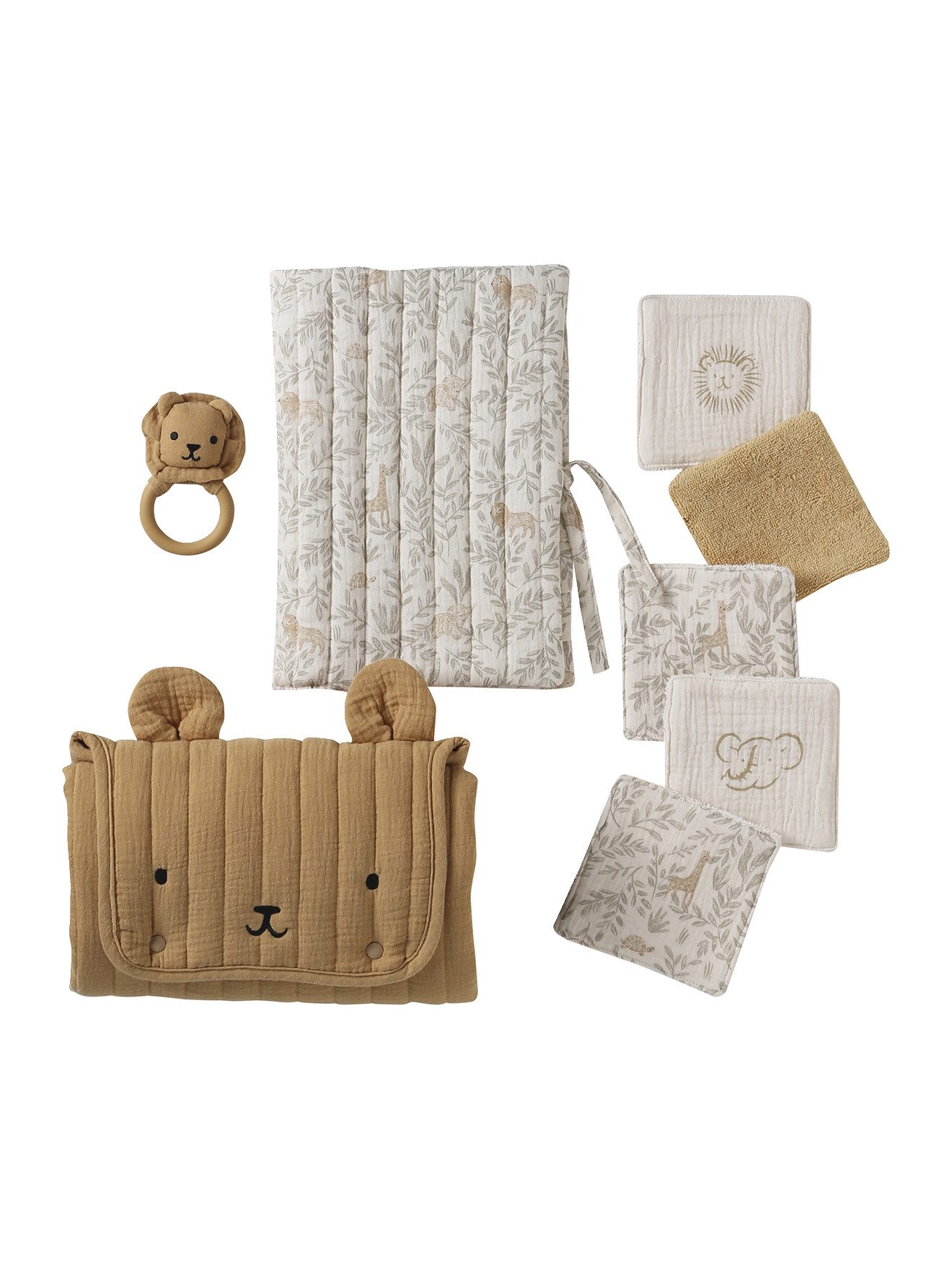 vertbaudet Wickelauflage Baby Geschenk-Set zur Geburt, 8 Teile, Geschenkset Geburt