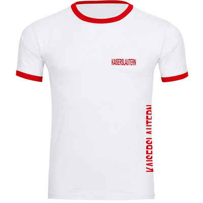 multifanshop T-Shirt Kontrast Kaiserslautern - Brust & Seite - Männer